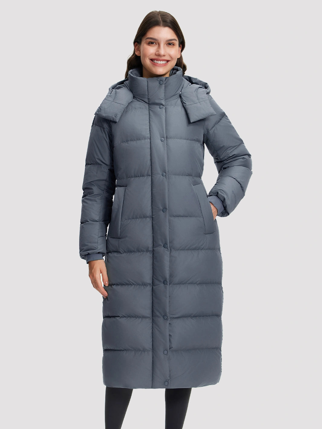 Women's Long Hooded Down Jacket PIONEER CAMP