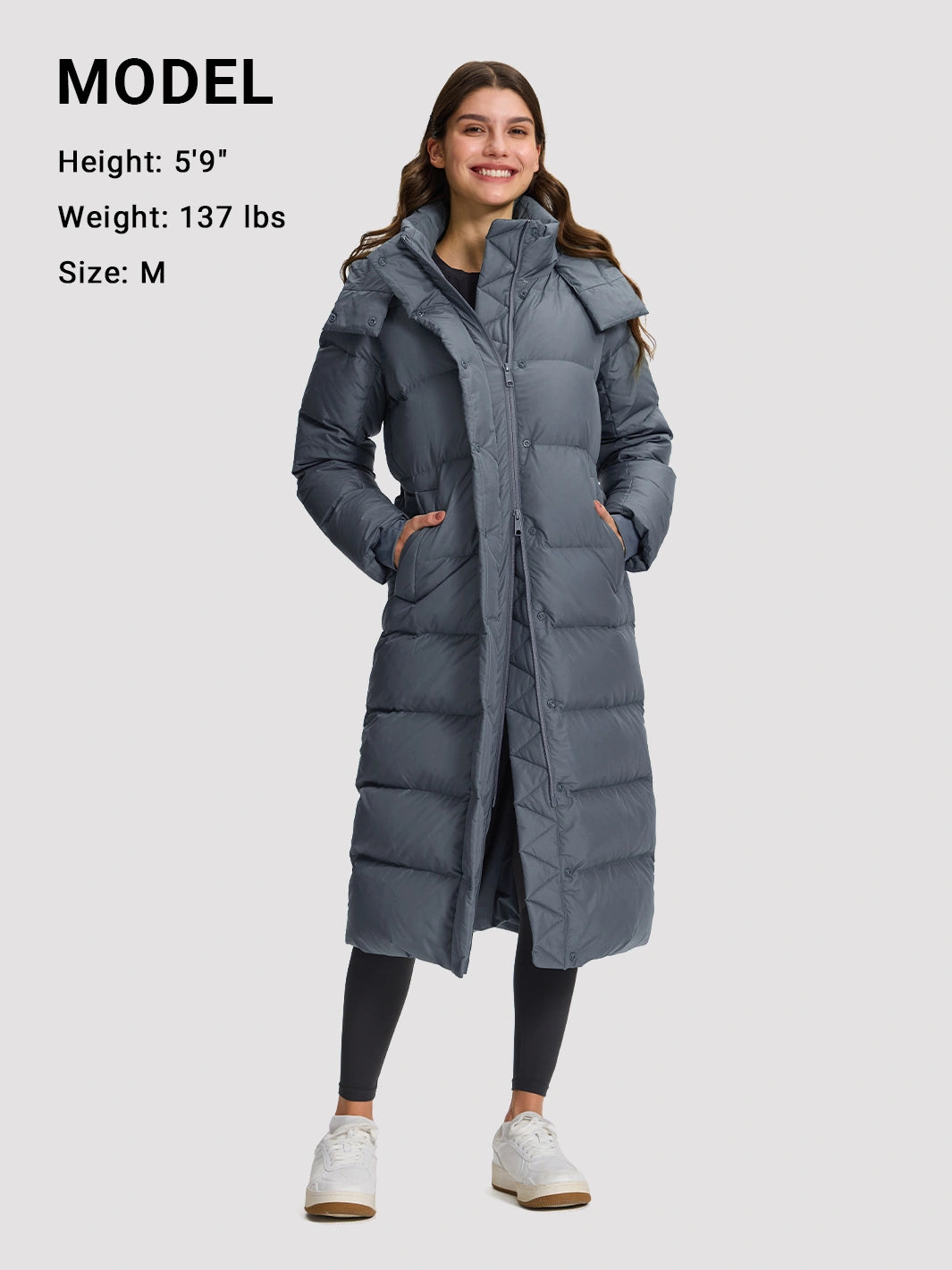 Women's Long Hooded Down Jacket PIONEER CAMP