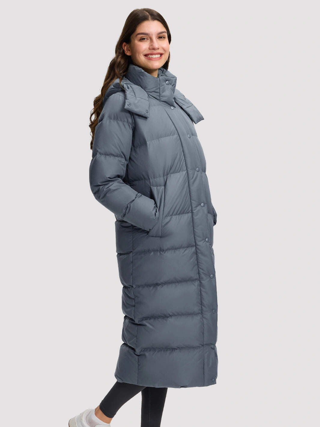 Women's Long Hooded Down Jacket PIONEER CAMP