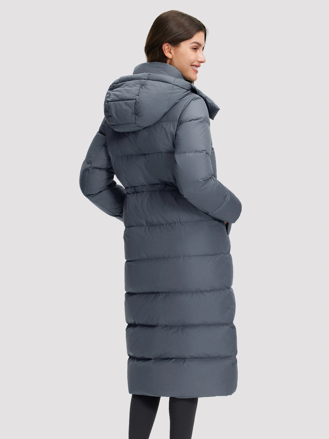Women's Long Hooded Down Jacket PIONEER CAMP