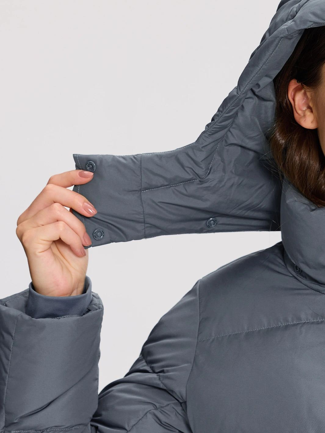 Women's Long Hooded Down Jacket PIONEER CAMP