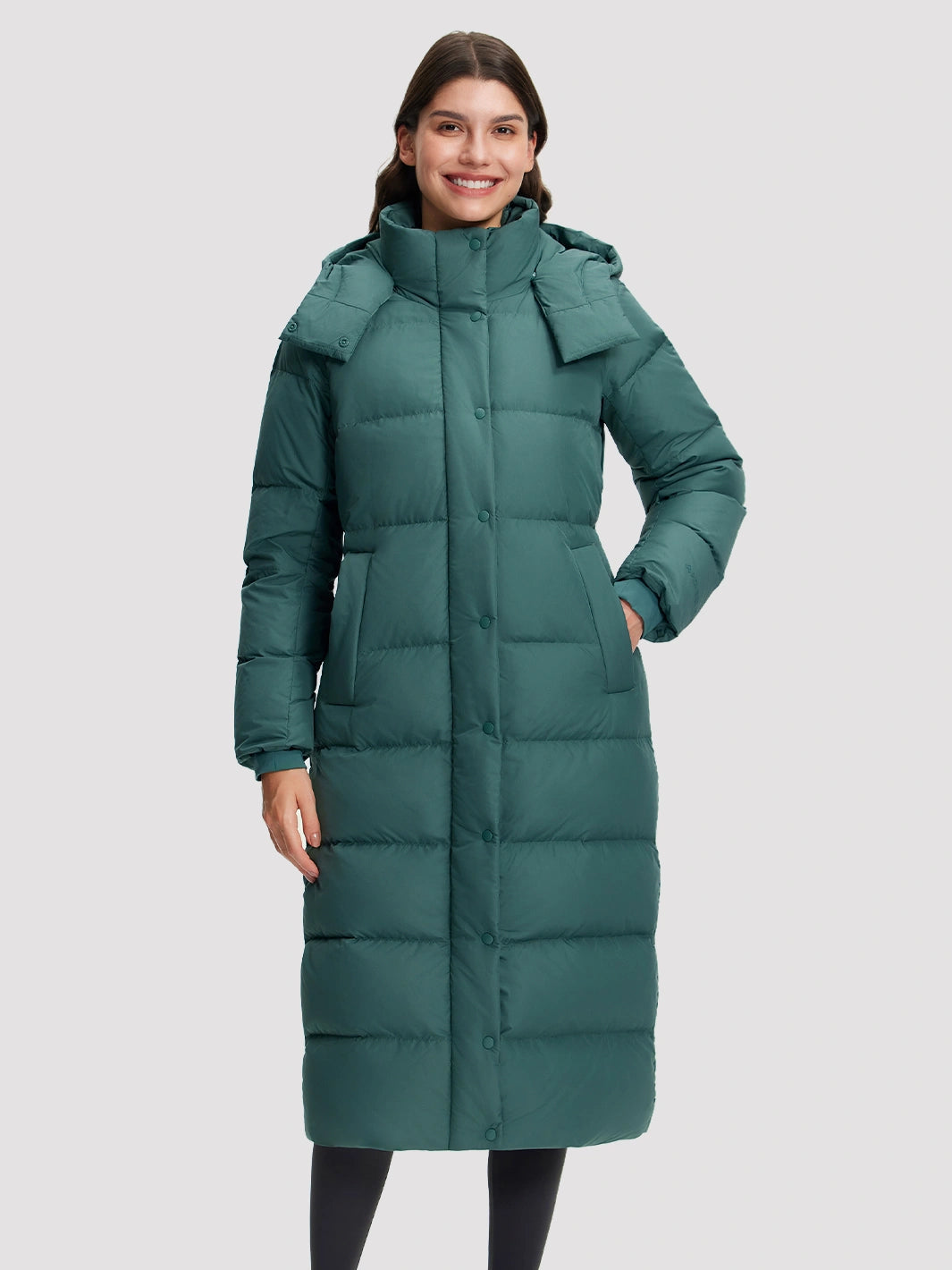 Women's Long Hooded Down Jacket PIONEER CAMP
