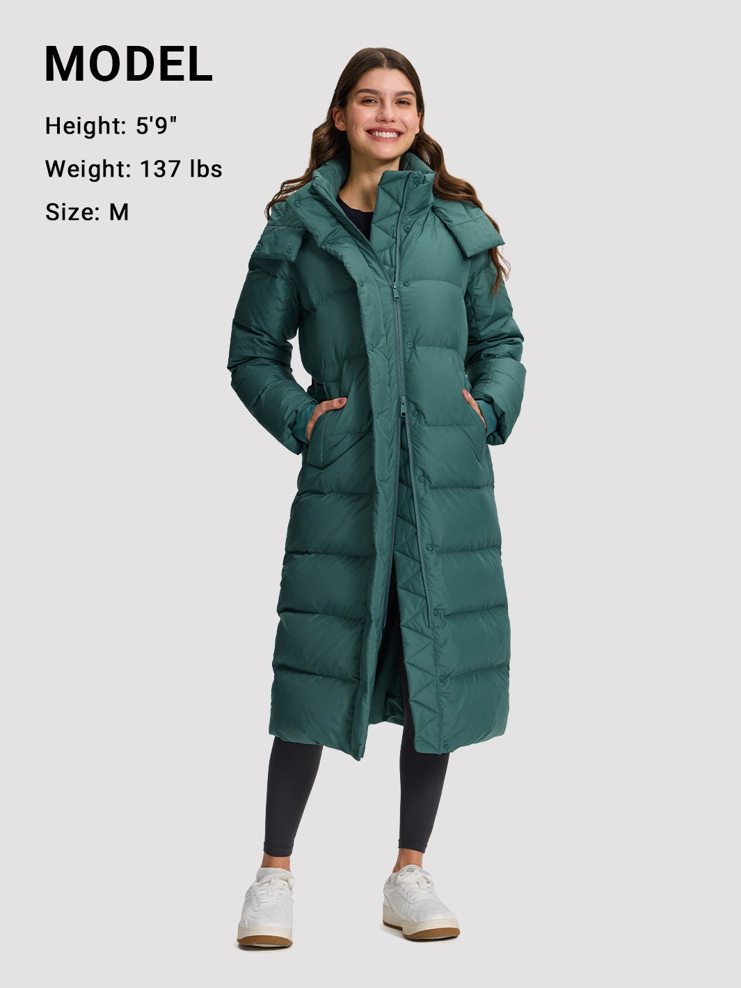 Women's Long Hooded Down Jacket PIONEER CAMP