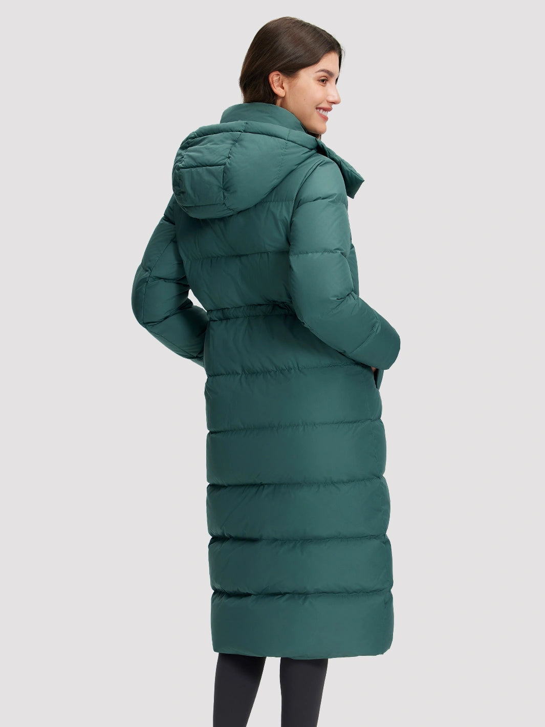 Women's Long Hooded Down Jacket PIONEER CAMP