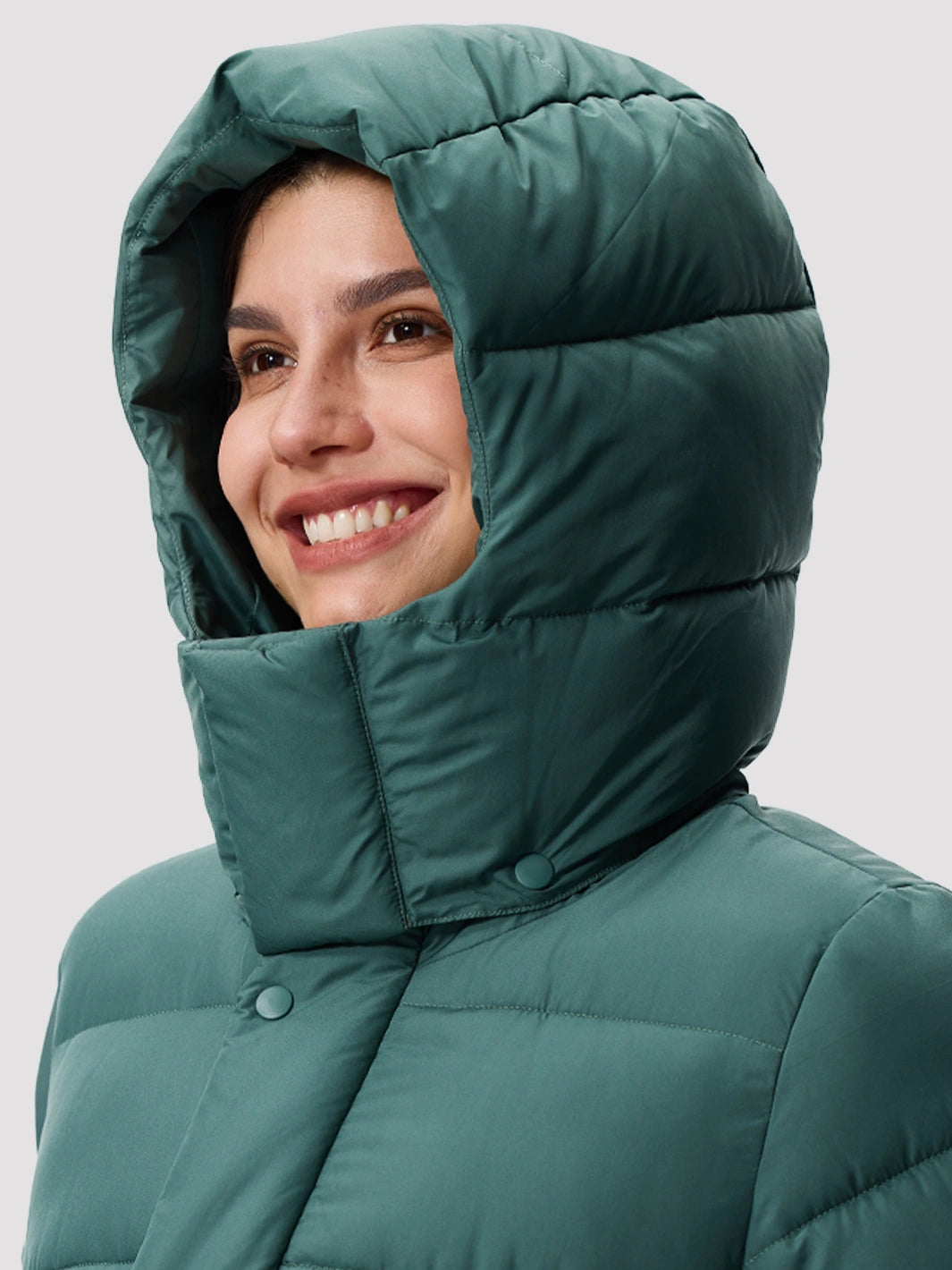 Women's Long Hooded Down Jacket PIONEER CAMP