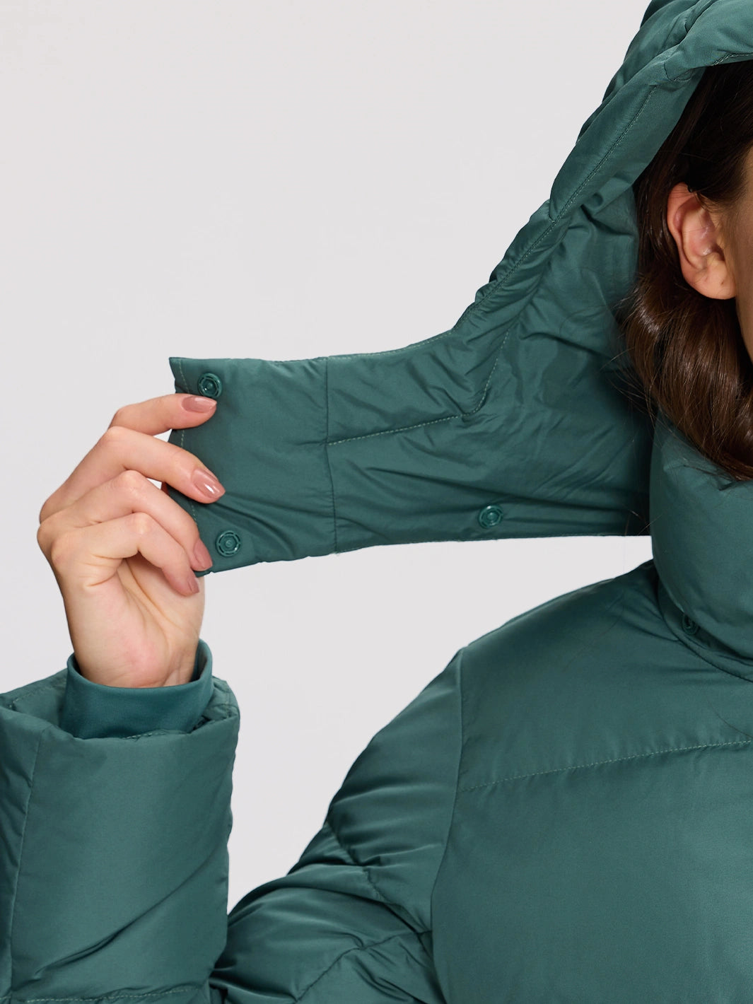 Women's Long Hooded Down Jacket PIONEER CAMP