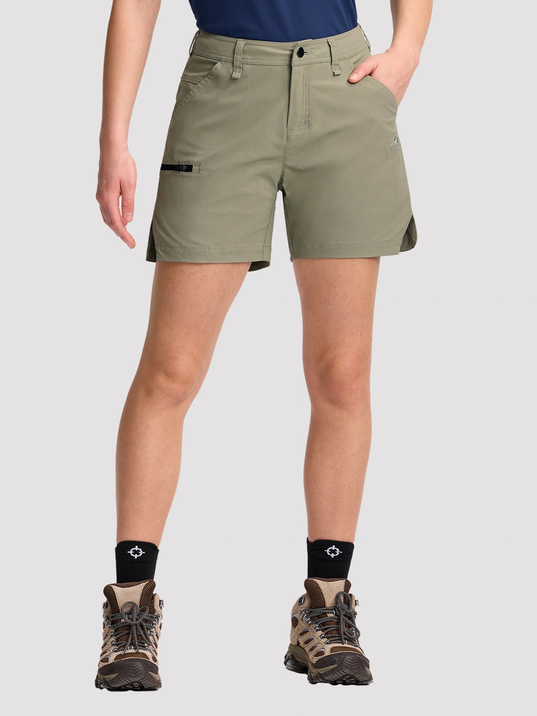 Pantalones cortos de senderismo de secado rápido para mujer de 5 pulgadas