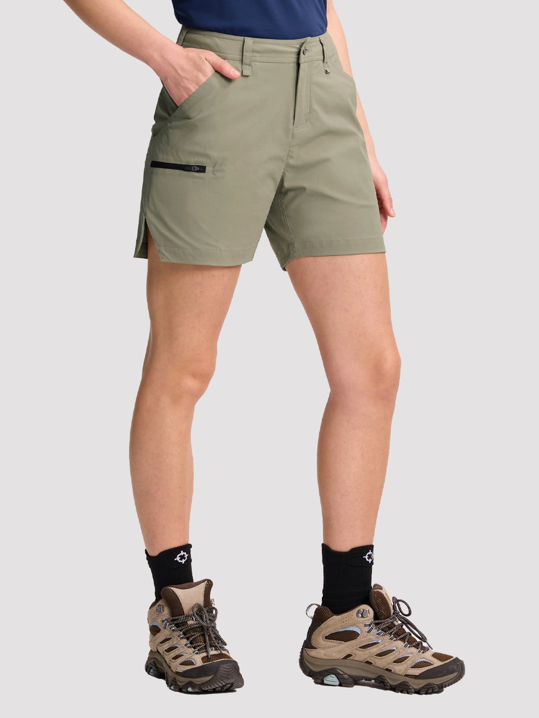 Pantalones cortos de senderismo de secado rápido para mujer de 5 pulgadas