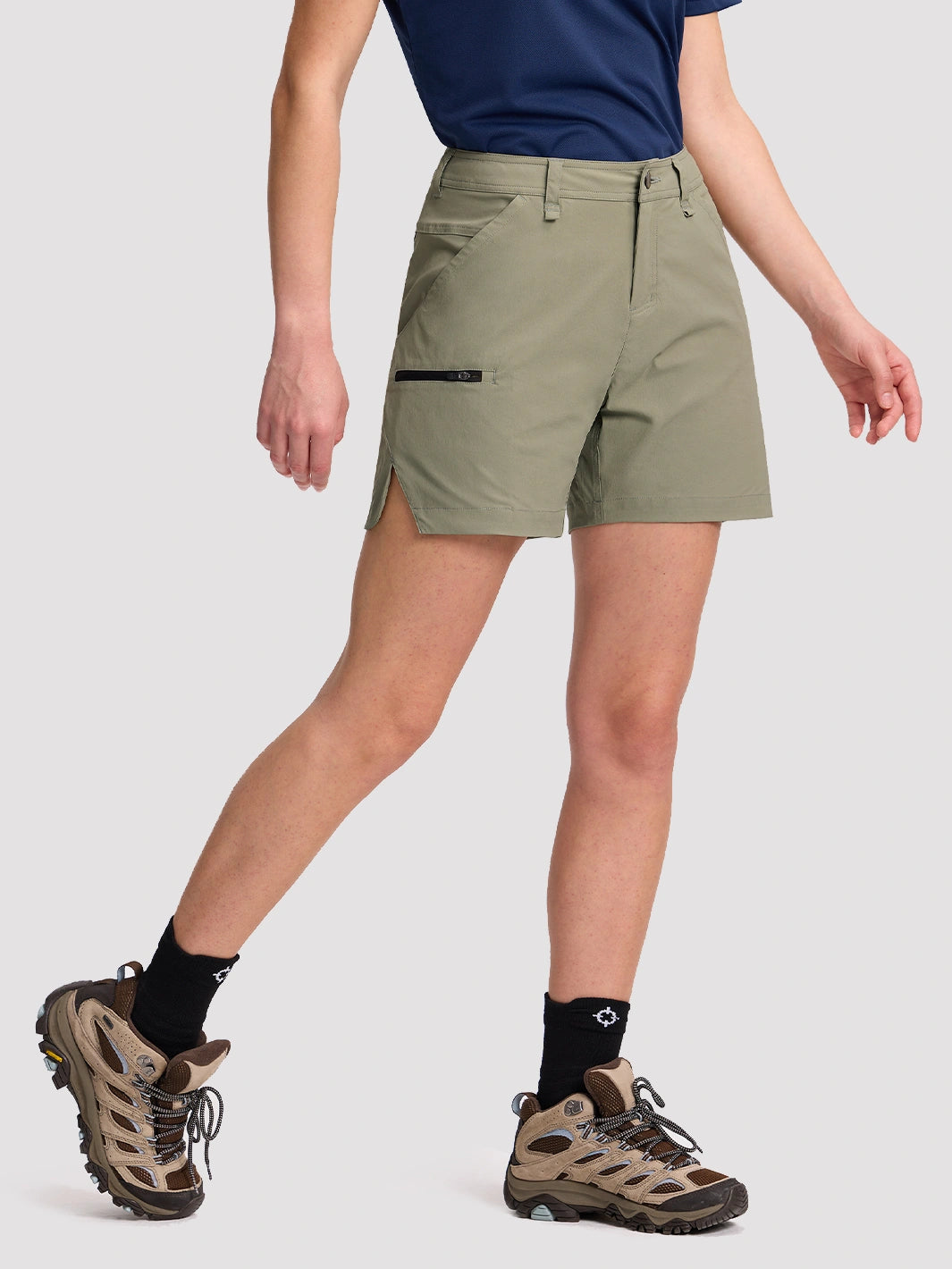 Pantalones cortos de senderismo de secado rápido para mujer de 5 pulgadas