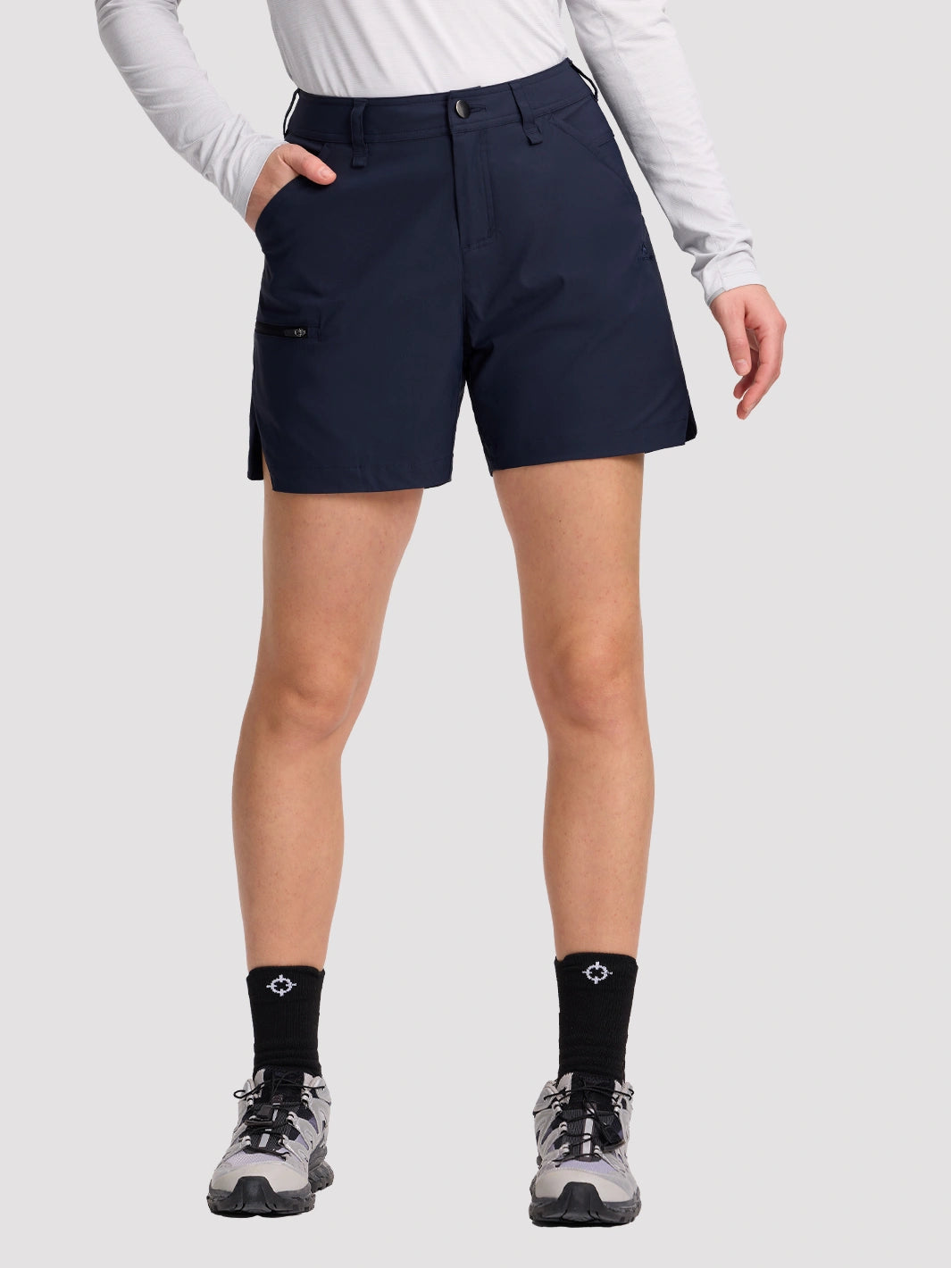 Pantalones cortos de senderismo de secado rápido para mujer de 5 pulgadas