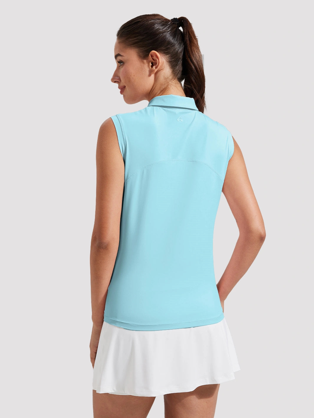 Women's UPF 50+ Sleeveless Golf Polo with Half-Zip