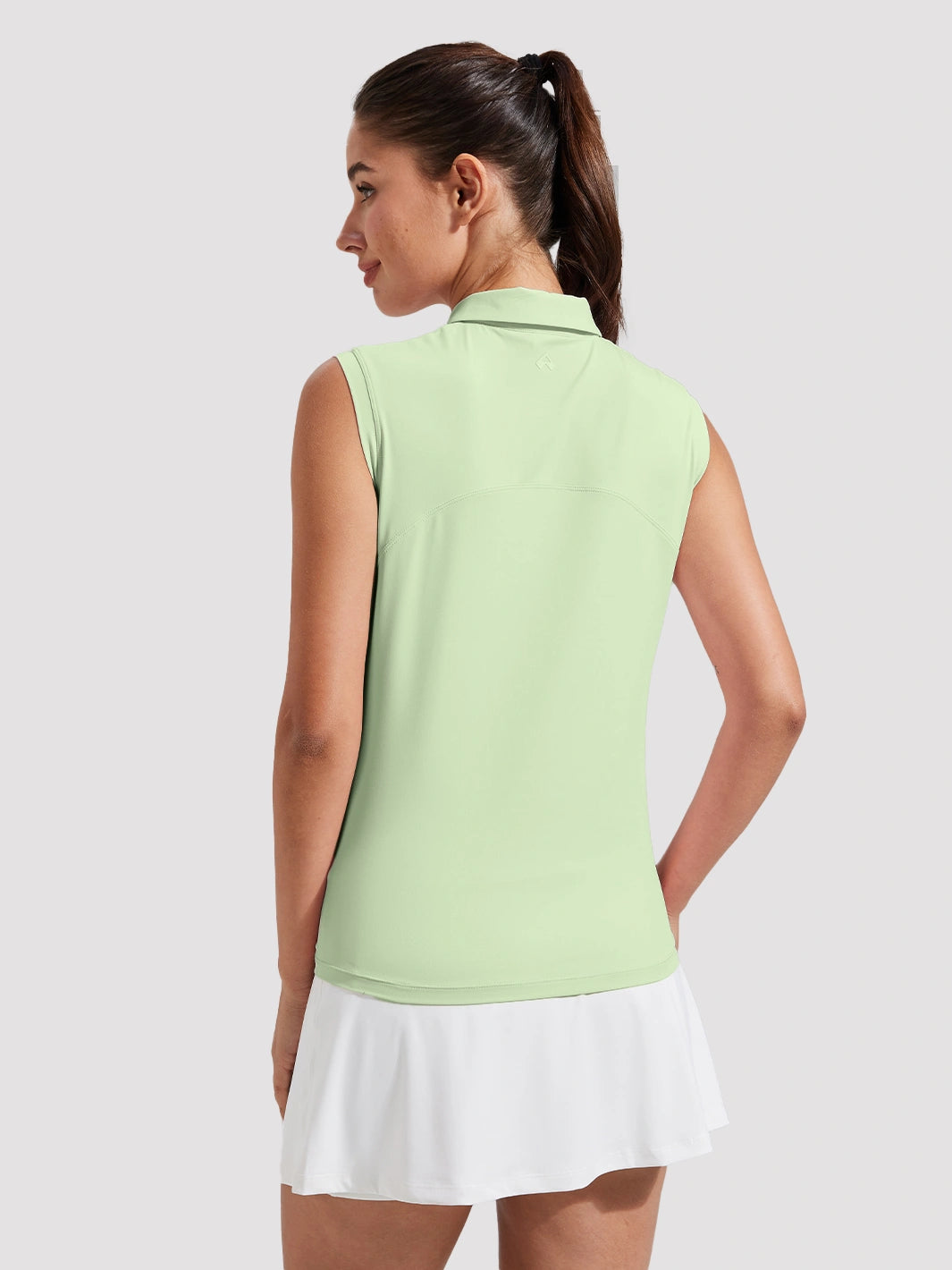 Women's UPF 50+ Sleeveless Golf Polo with Half-Zip