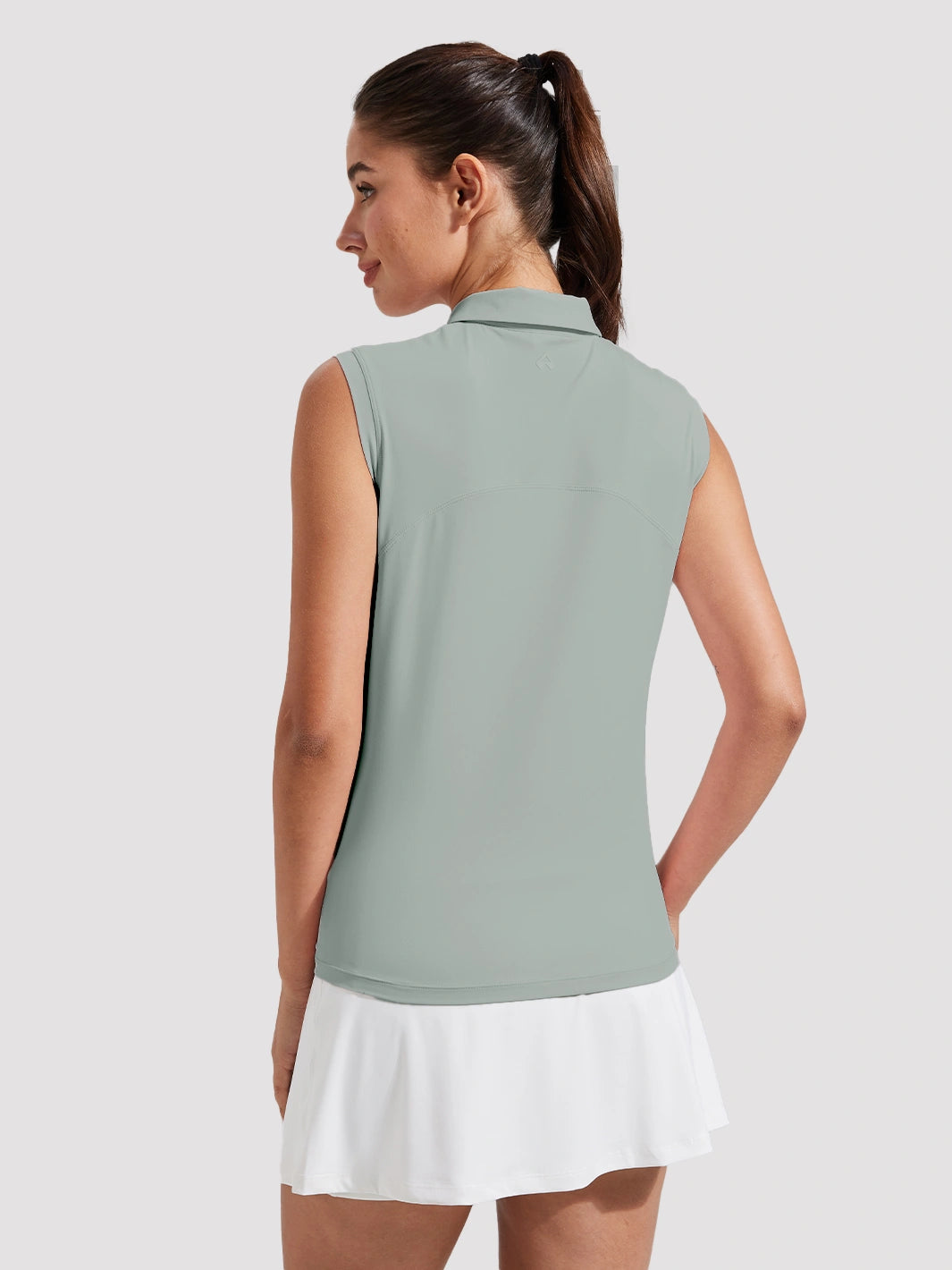 Women's UPF 50+ Sleeveless Golf Polo with Half-Zip
