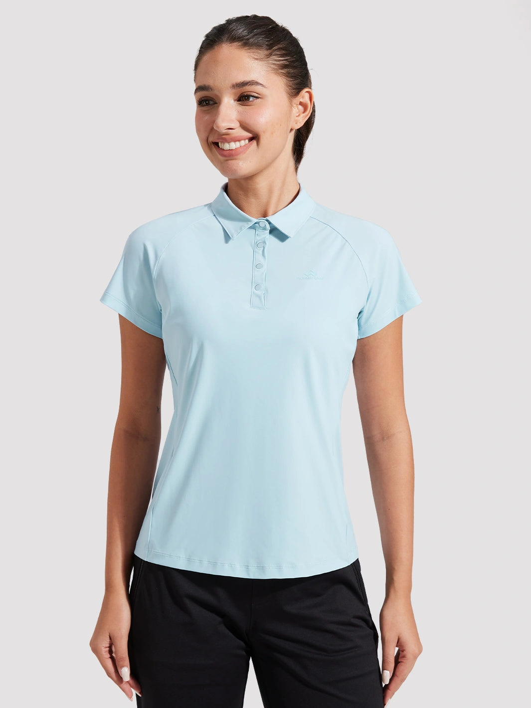 Damen Performance-Poloshirt mit 4 Knöpfen, UV-Schutz 50+