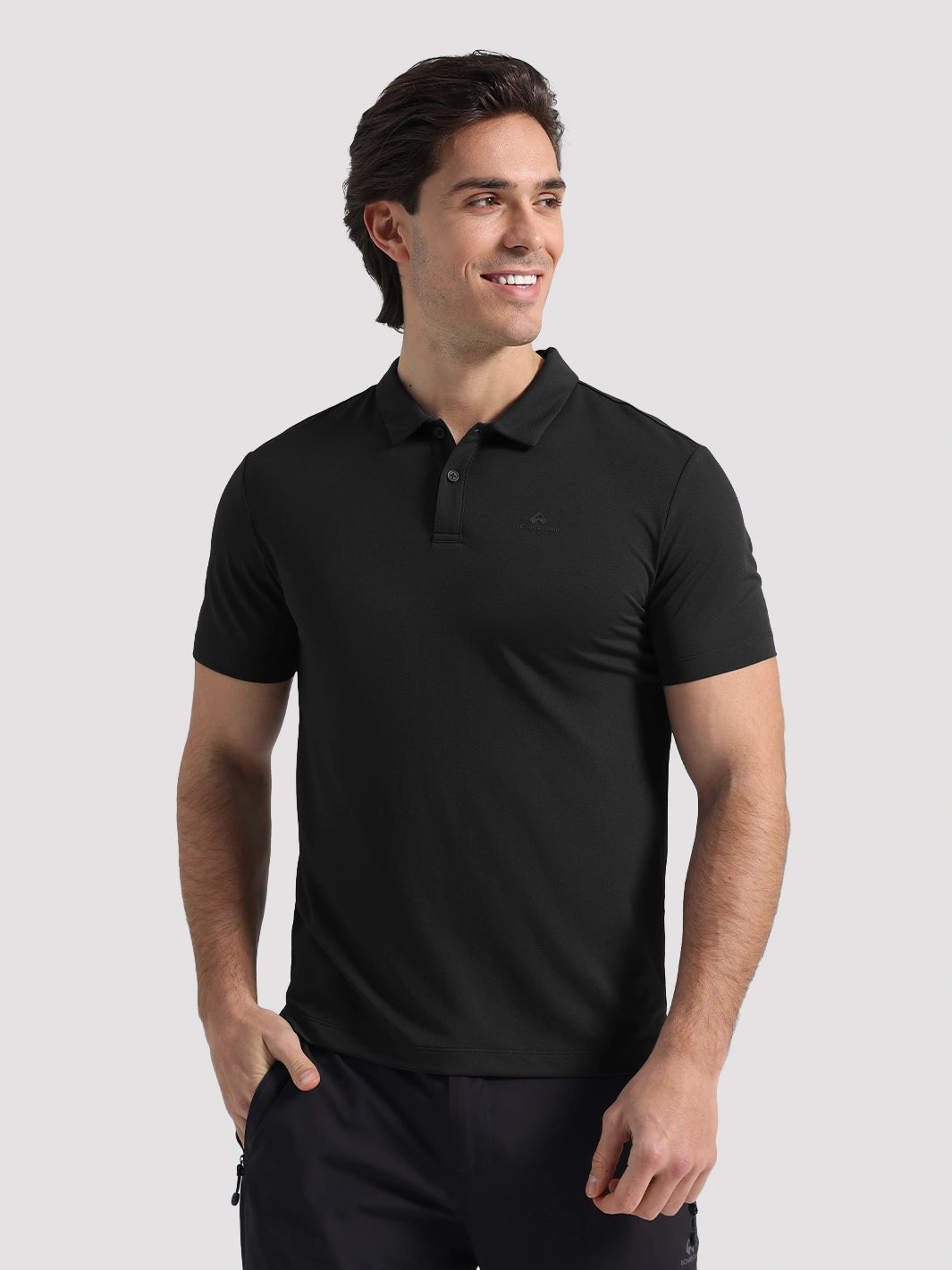 Polo da uomo UPF 50+ ad asciugatura rapida e ad alte prestazioni per abbigliamento sportivo