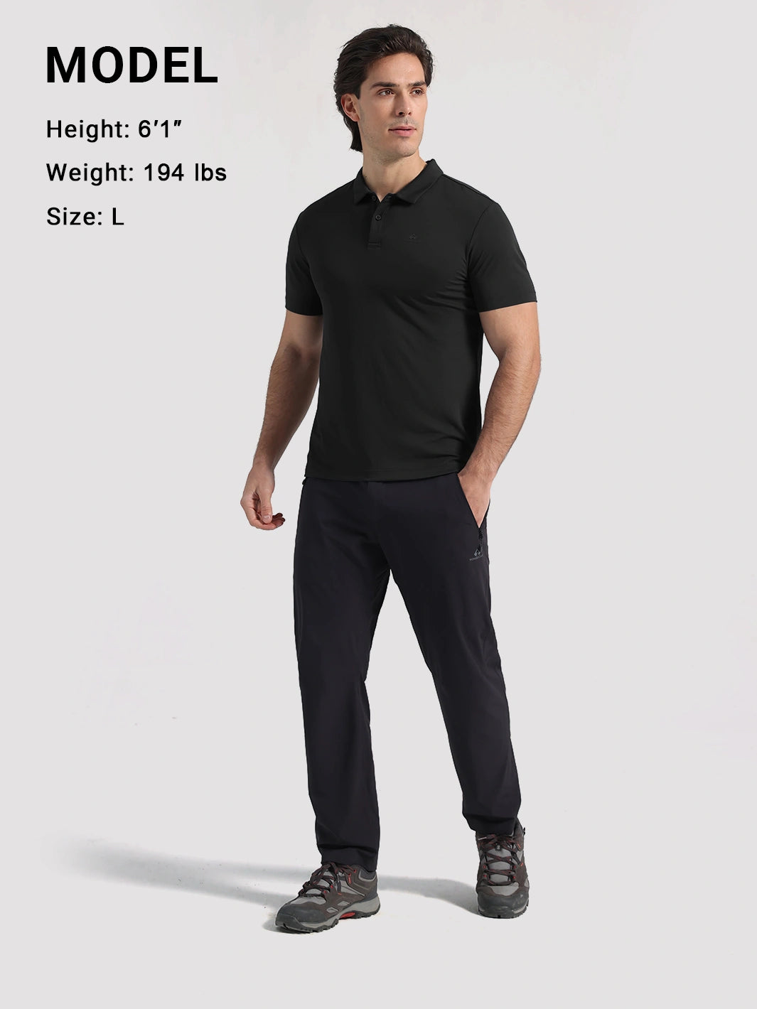 Polo da uomo UPF 50+ ad asciugatura rapida e ad alte prestazioni per abbigliamento sportivo