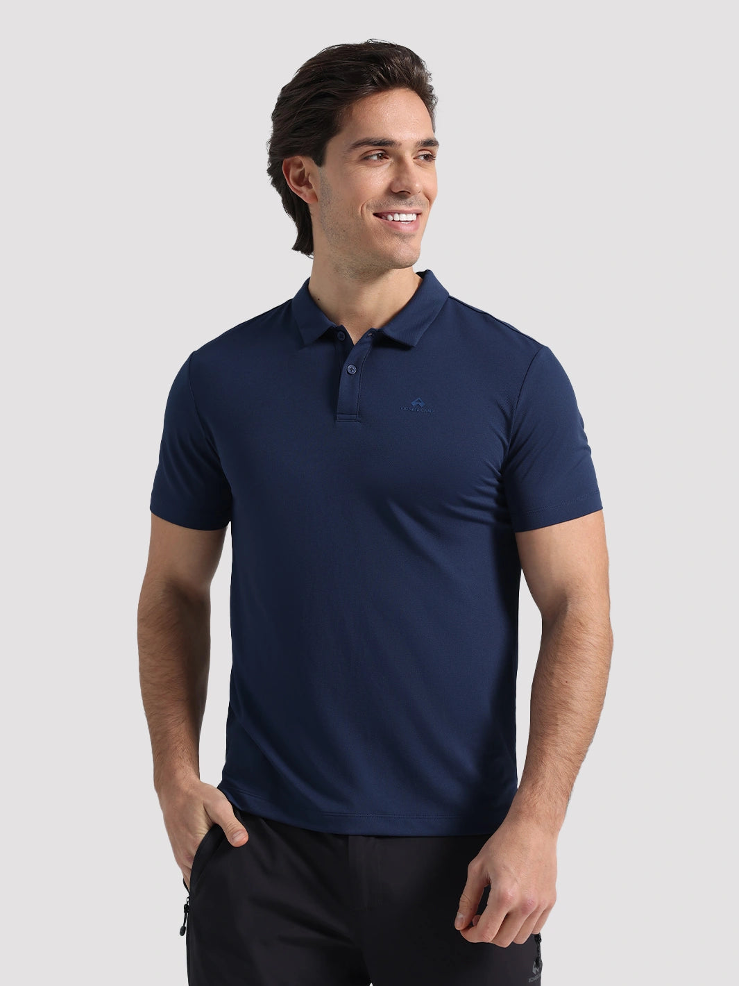 Polo da uomo UPF 50+ ad asciugatura rapida e ad alte prestazioni per abbigliamento sportivo