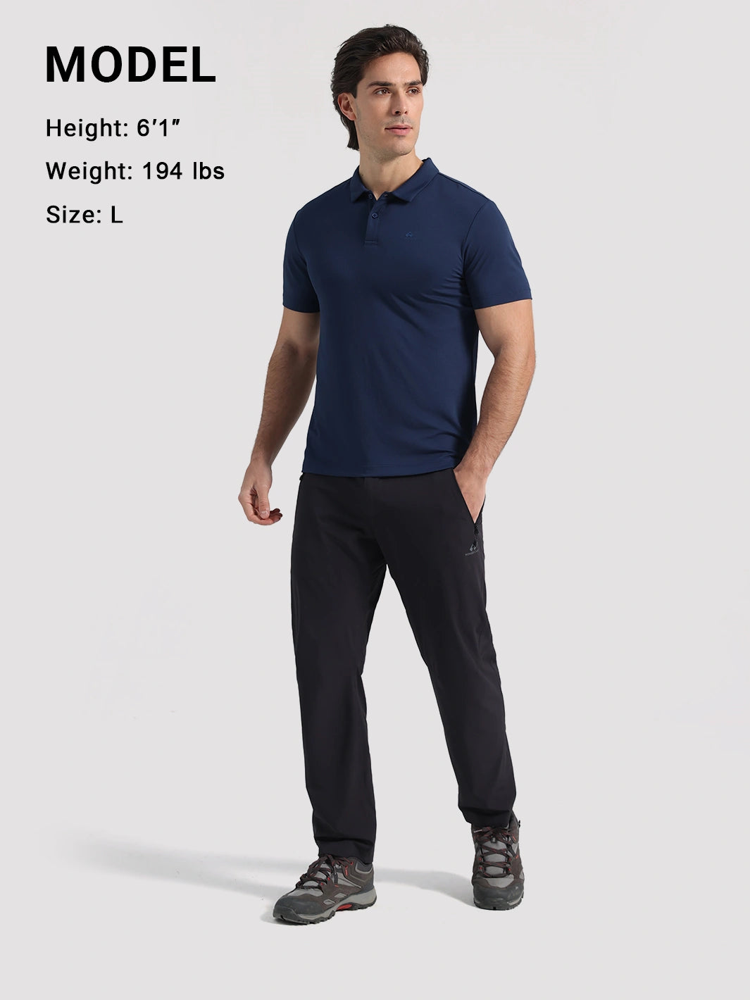Polo da uomo UPF 50+ ad asciugatura rapida e ad alte prestazioni per abbigliamento sportivo