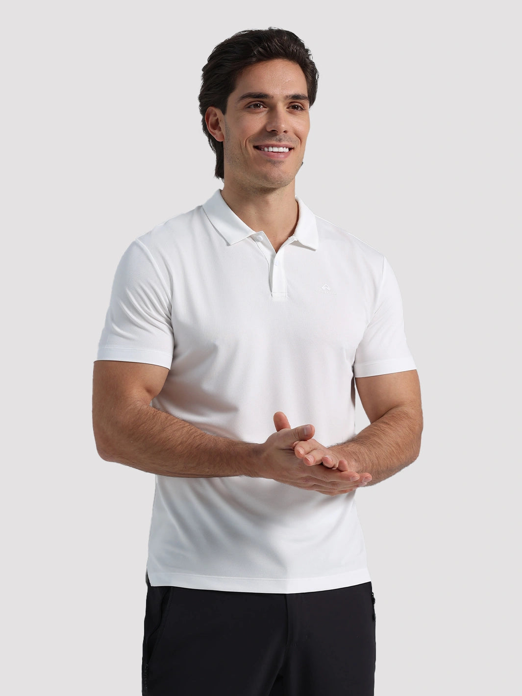 Polo da uomo UPF 50+ ad asciugatura rapida e ad alte prestazioni per abbigliamento sportivo