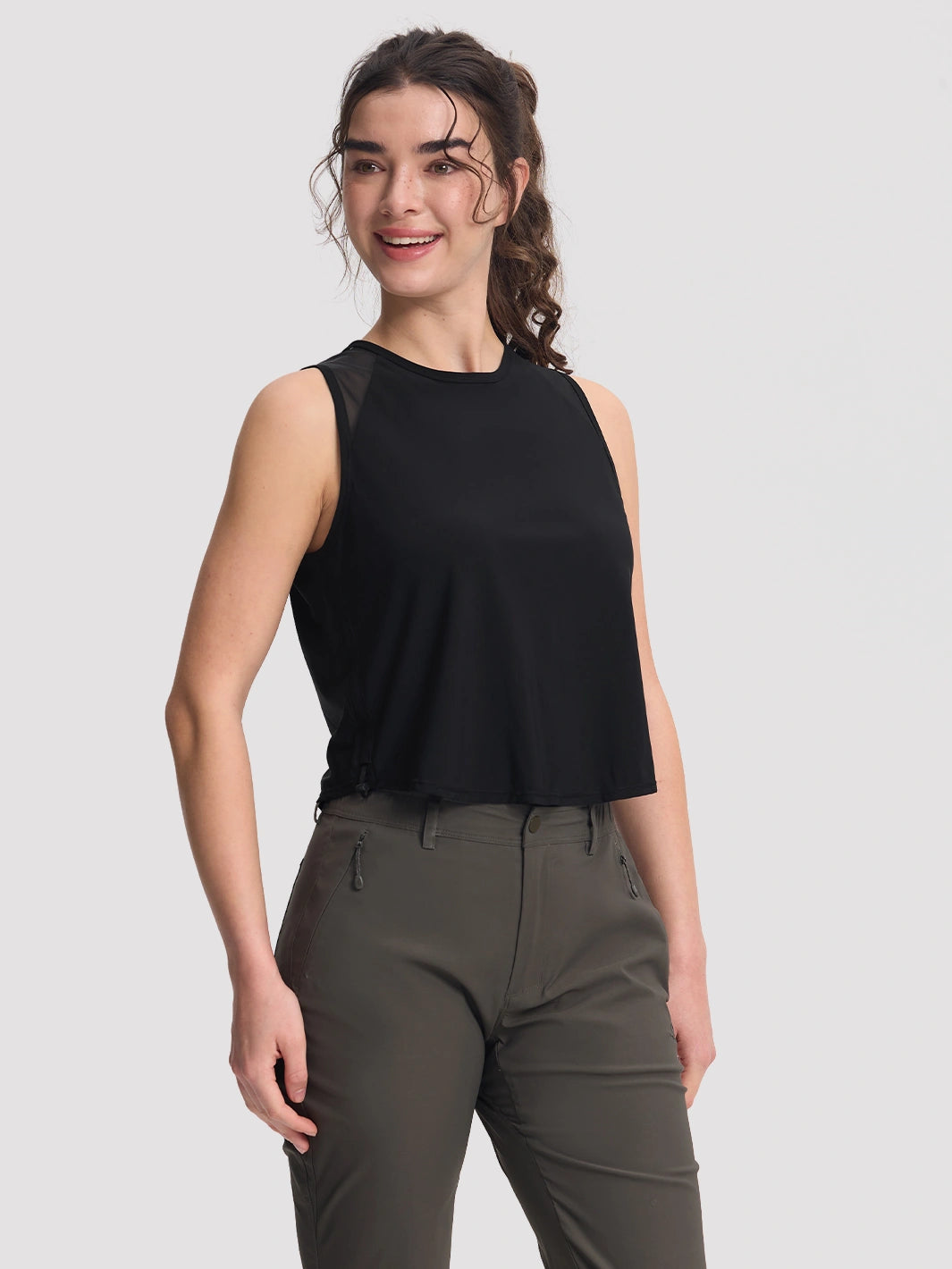 Verstellbares bauchfreies Sport-Tanktop für Damen
