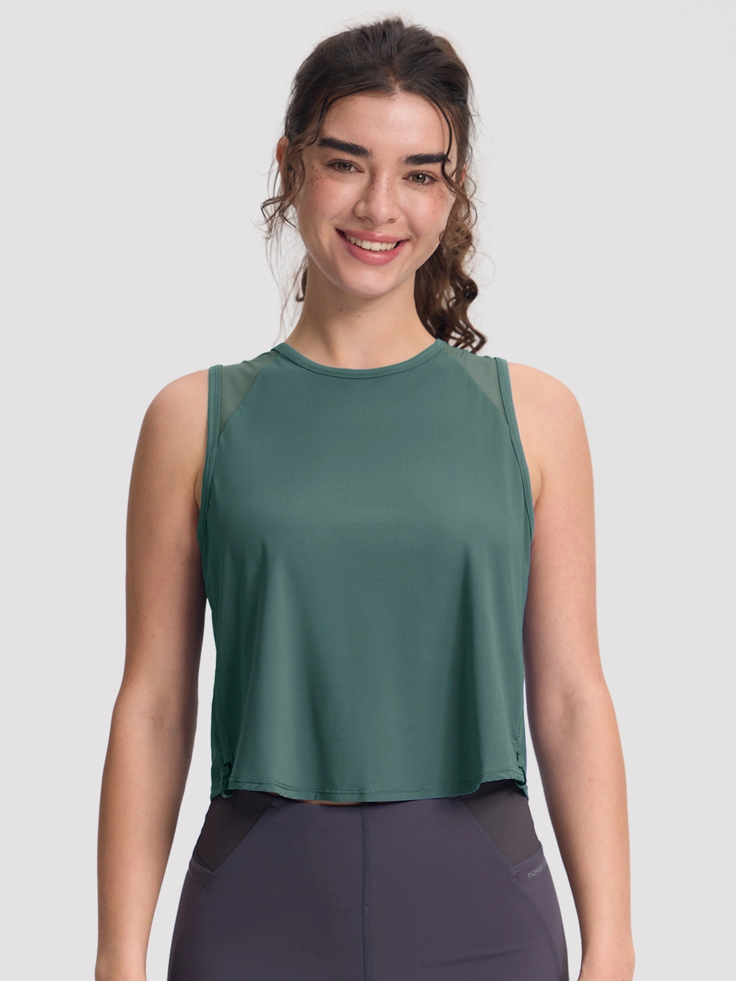 Verstellbares bauchfreies Sport-Tanktop für Damen