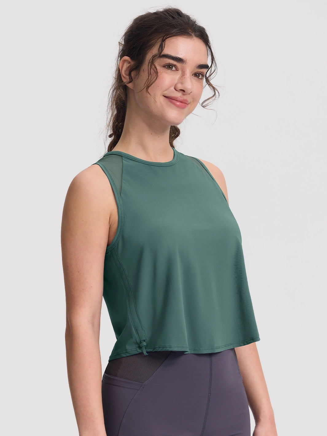 Verstellbares bauchfreies Sport-Tanktop für Damen