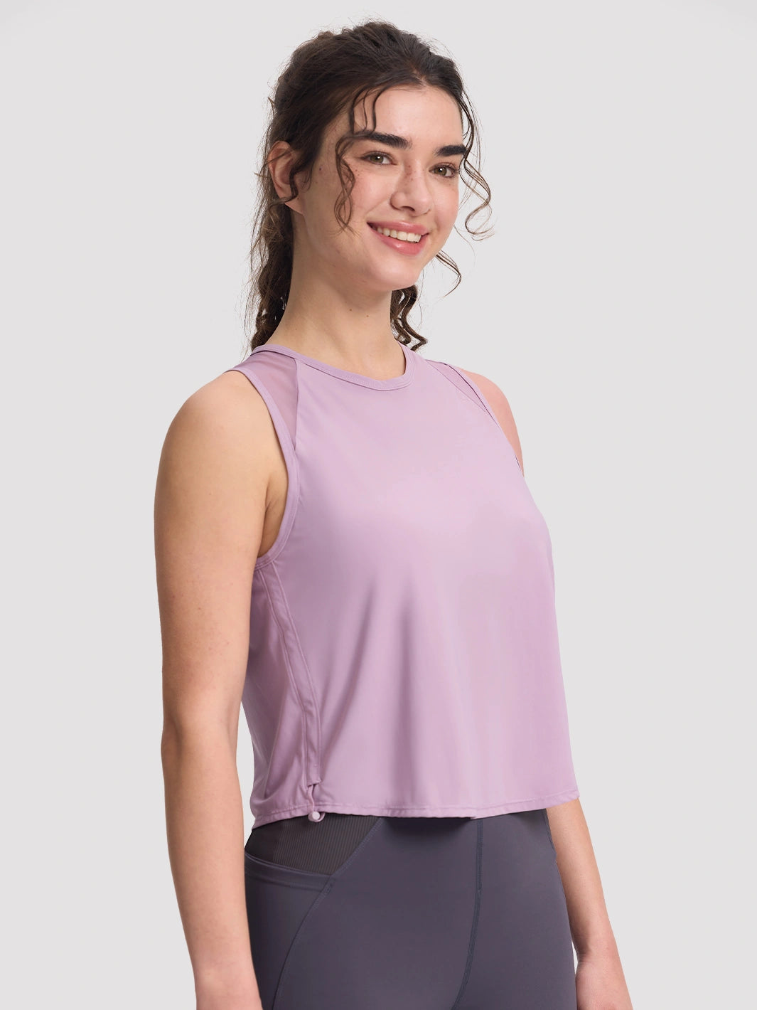 Verstellbares bauchfreies Sport-Tanktop für Damen