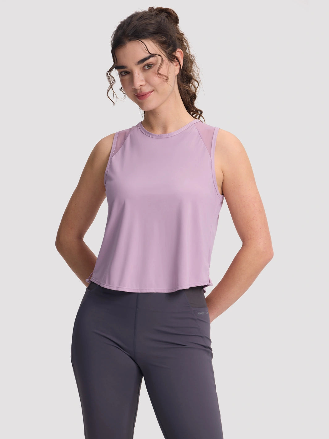 Verstellbares bauchfreies Sport-Tanktop für Damen