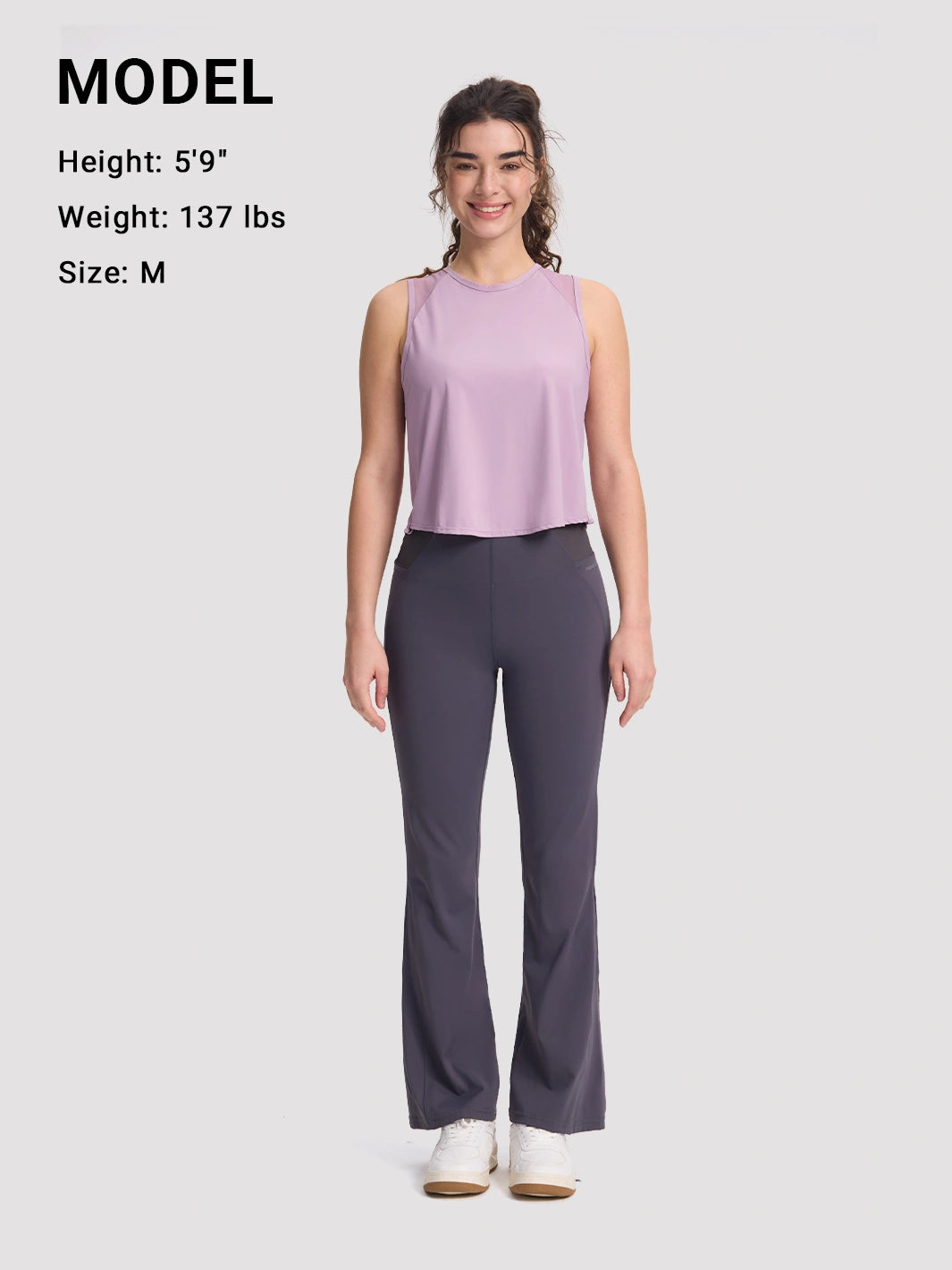 Verstellbares bauchfreies Sport-Tanktop für Damen