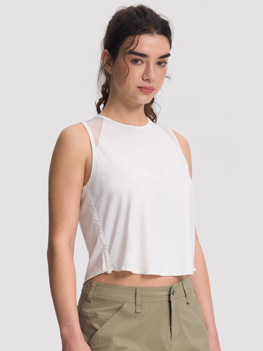 Verstellbares bauchfreies Sport-Tanktop für Damen