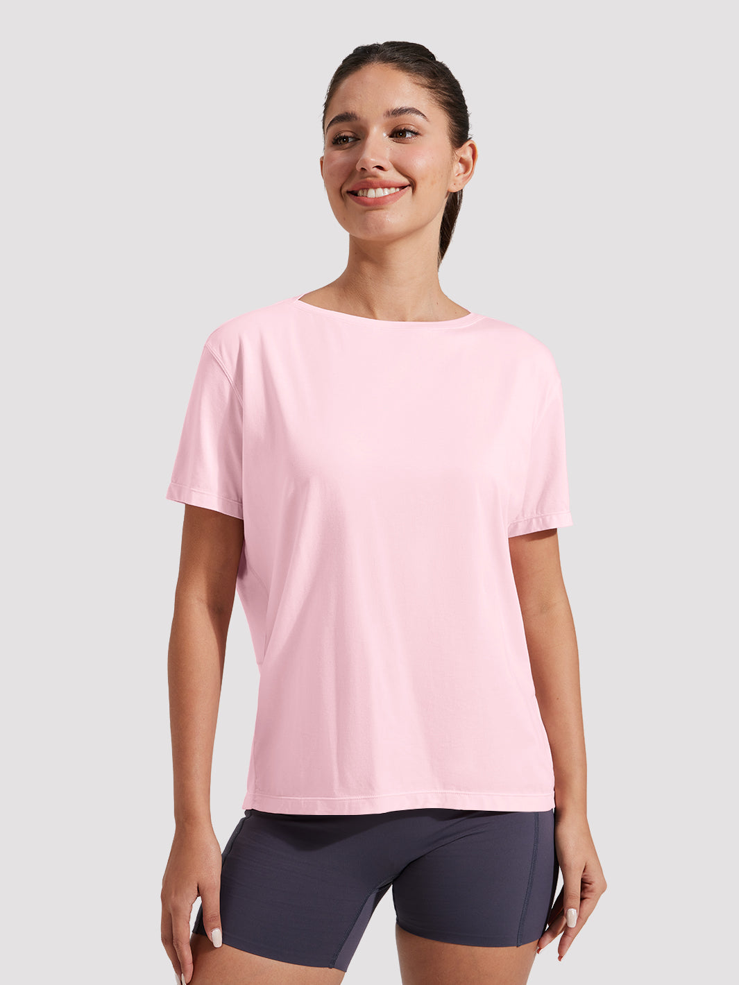 Women's Loose-Fit Boat Neck Tee PIONEER CAMP