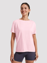 Women's Loose-Fit Boat Neck Tee PIONEER CAMP