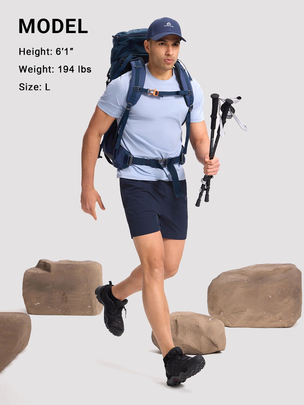 Men's 5-Inch Lightweight Hiking Shorts PIONEER CAMP