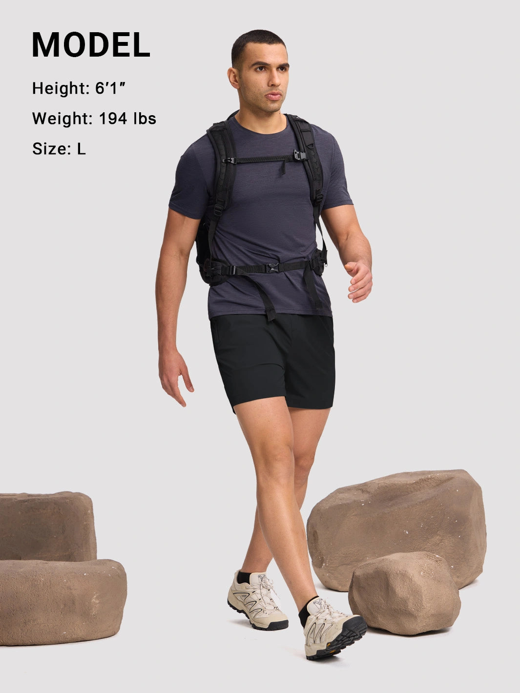 Men's 5-Inch Lightweight Hiking Shorts PIONEER CAMP