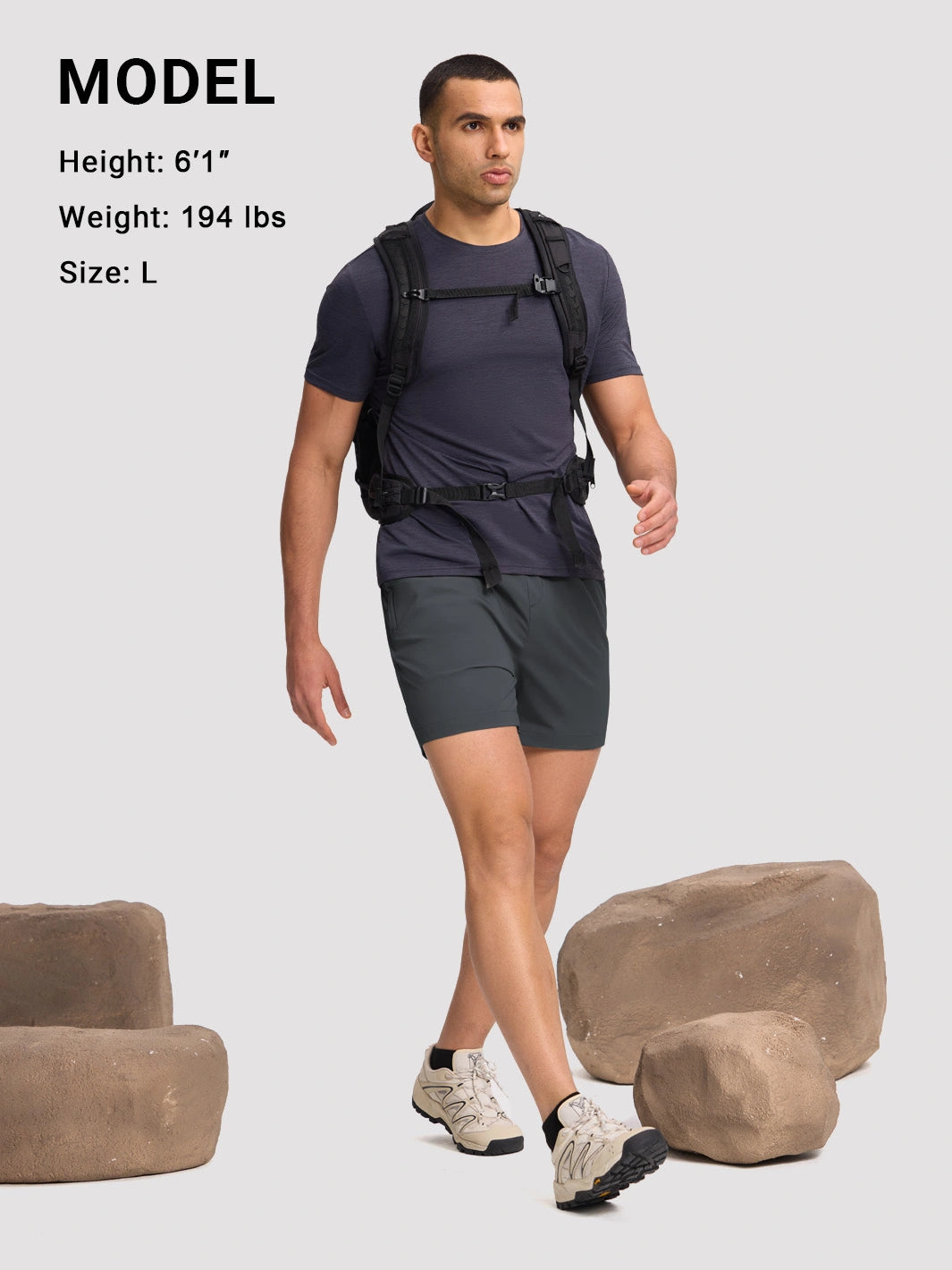 Men's 5-Inch Lightweight Hiking Shorts PIONEER CAMP