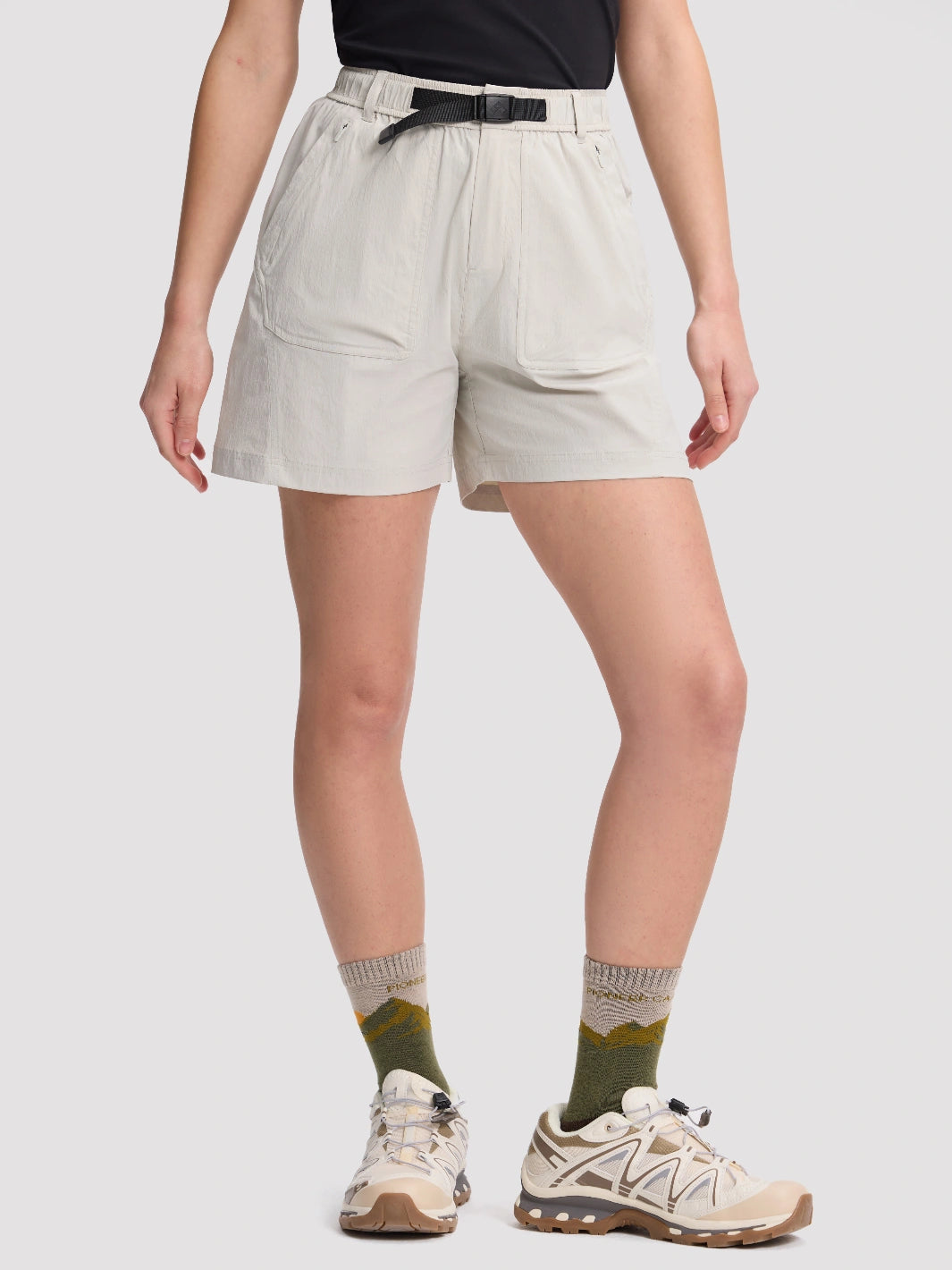 Pantalones cortos de senderismo de secado rápido para mujer con protección solar UPF 50+