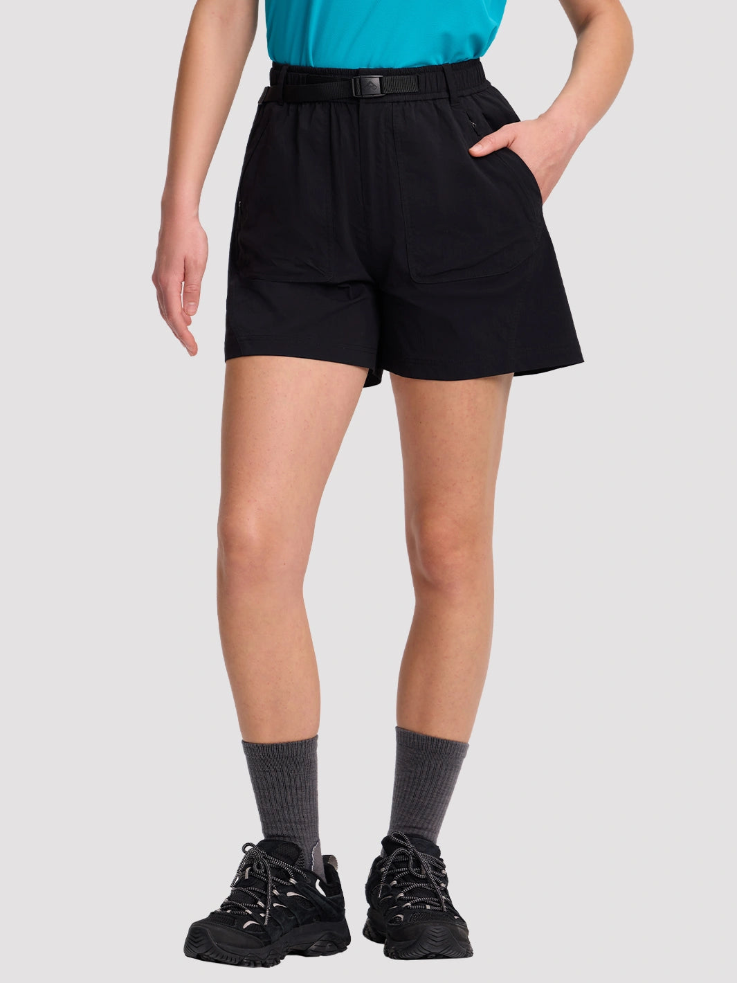 Pantalones cortos de senderismo de secado rápido para mujer con protección solar UPF 50+