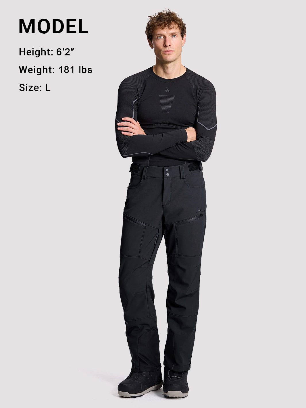 Men's CORDURA 3-Layer Water-Resistant Softshell Ski Pants PIONEER CAMP