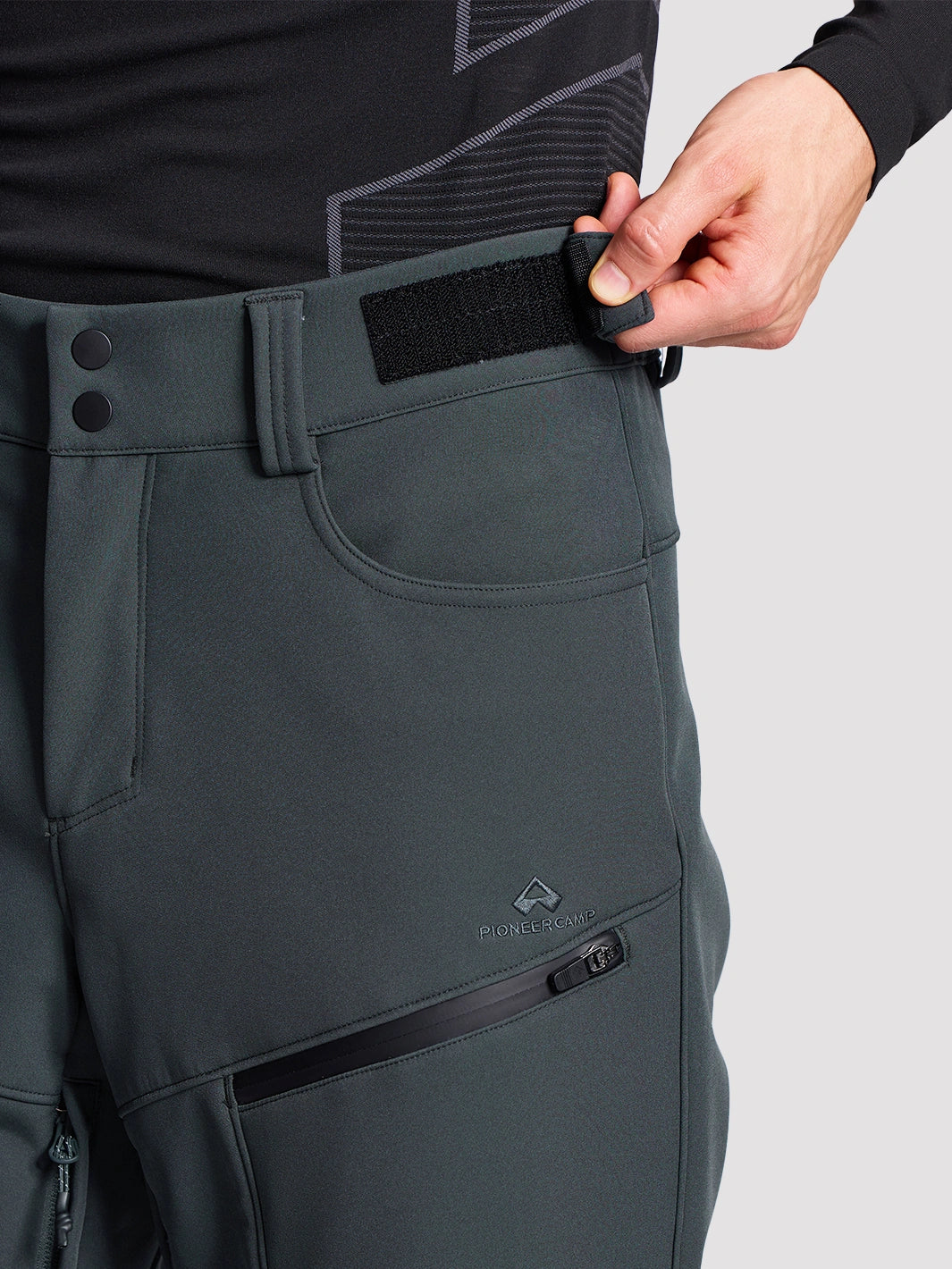 Men's CORDURA 3-Layer Water-Resistant Softshell Ski Pants PIONEER CAMP