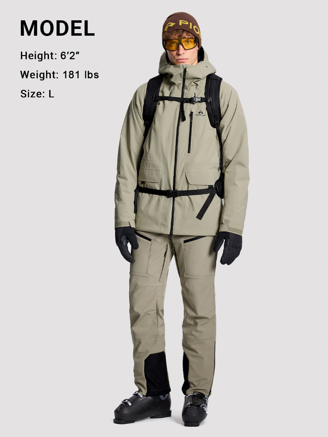 Men's CORDURA 3-Layer Water-Resistant Softshell Ski Pants PIONEER CAMP
