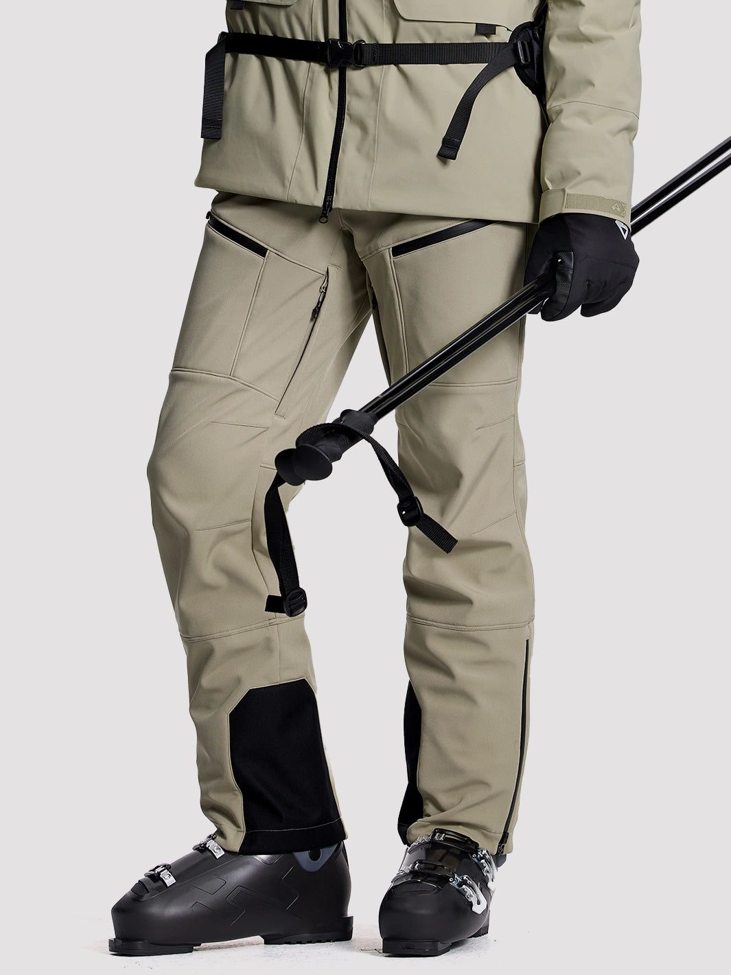 Men's CORDURA 3-Layer Water-Resistant Softshell Ski Pants PIONEER CAMP