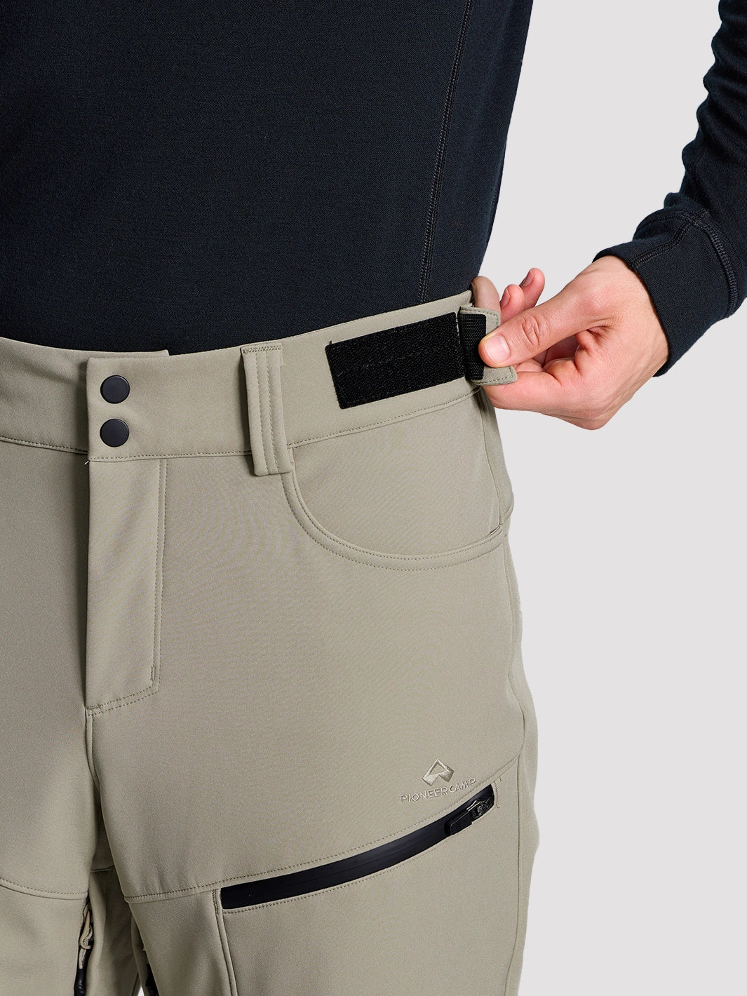 Men's CORDURA 3-Layer Water-Resistant Softshell Ski Pants PIONEER CAMP