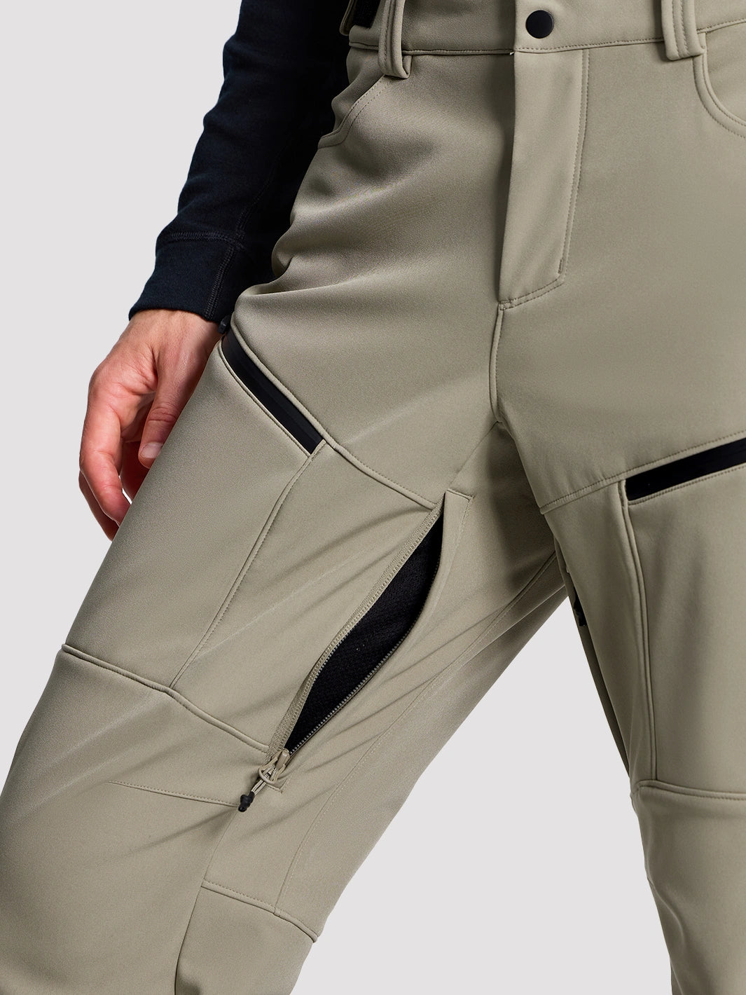 Men's CORDURA 3-Layer Water-Resistant Softshell Ski Pants PIONEER CAMP