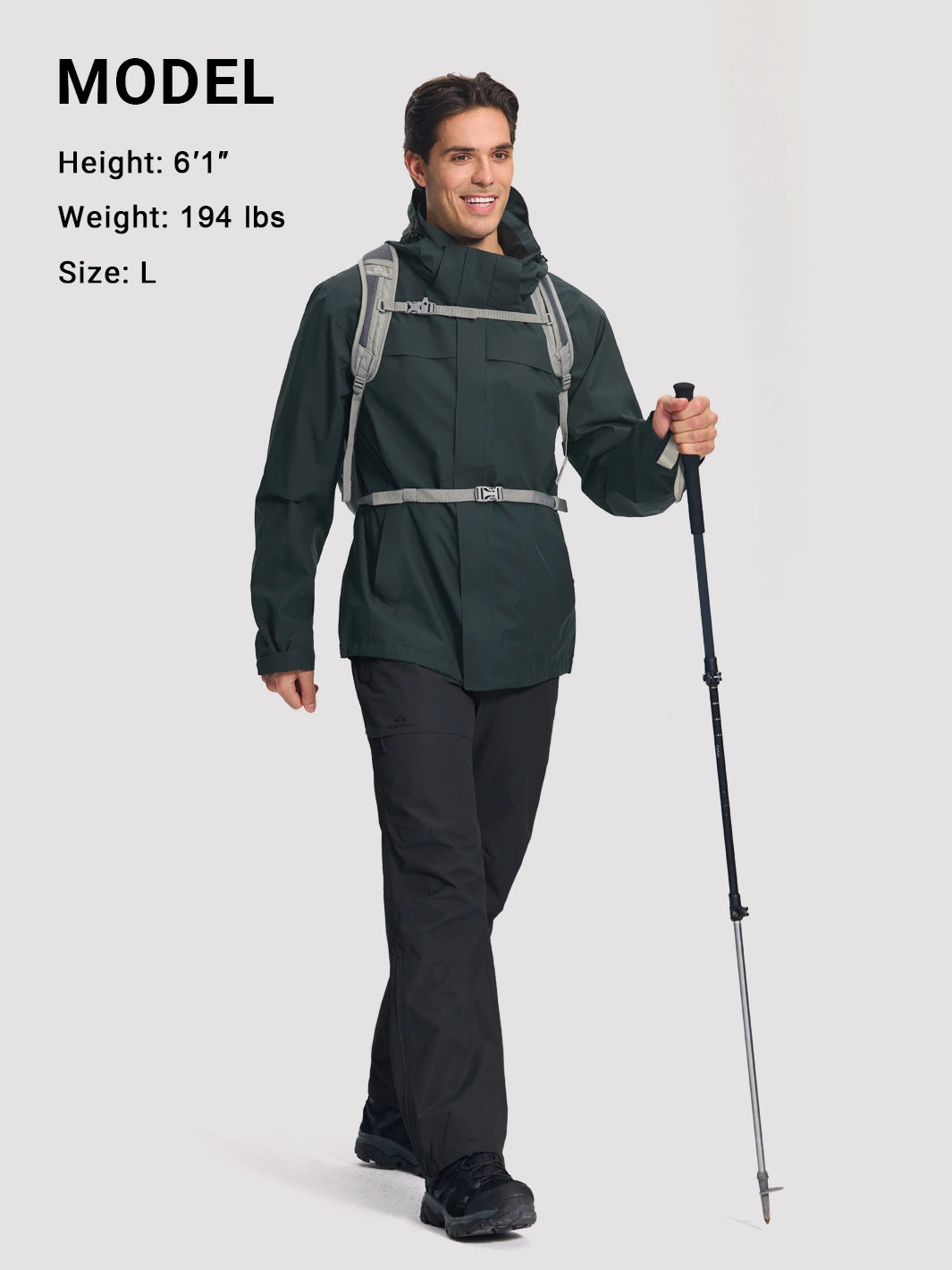 Herren Leichte Wasserdichte Hardshelljacke