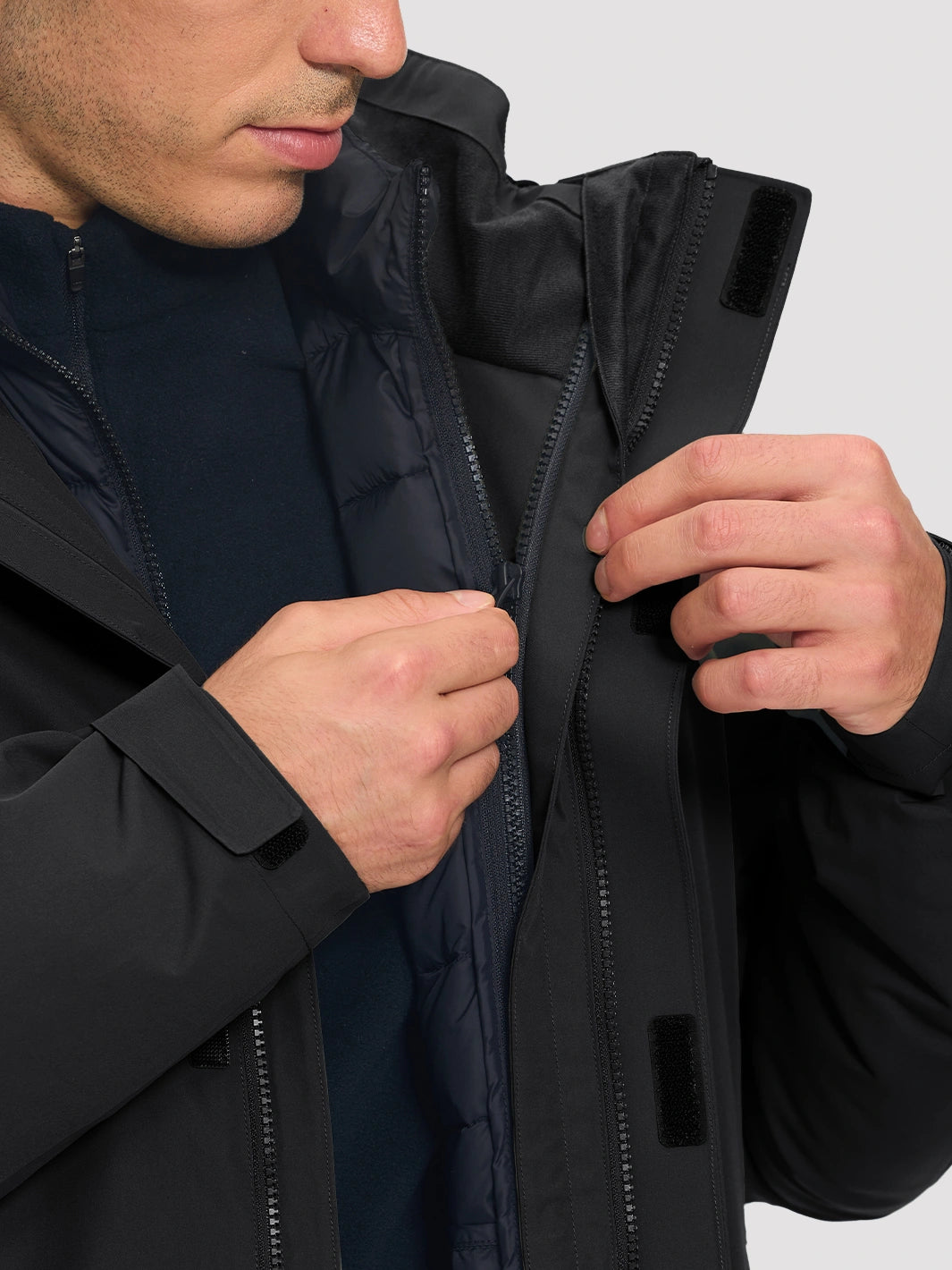 Men's 3-in-1 Waterproof Ski Jacket with Puffer Liner PIONEER CAMP