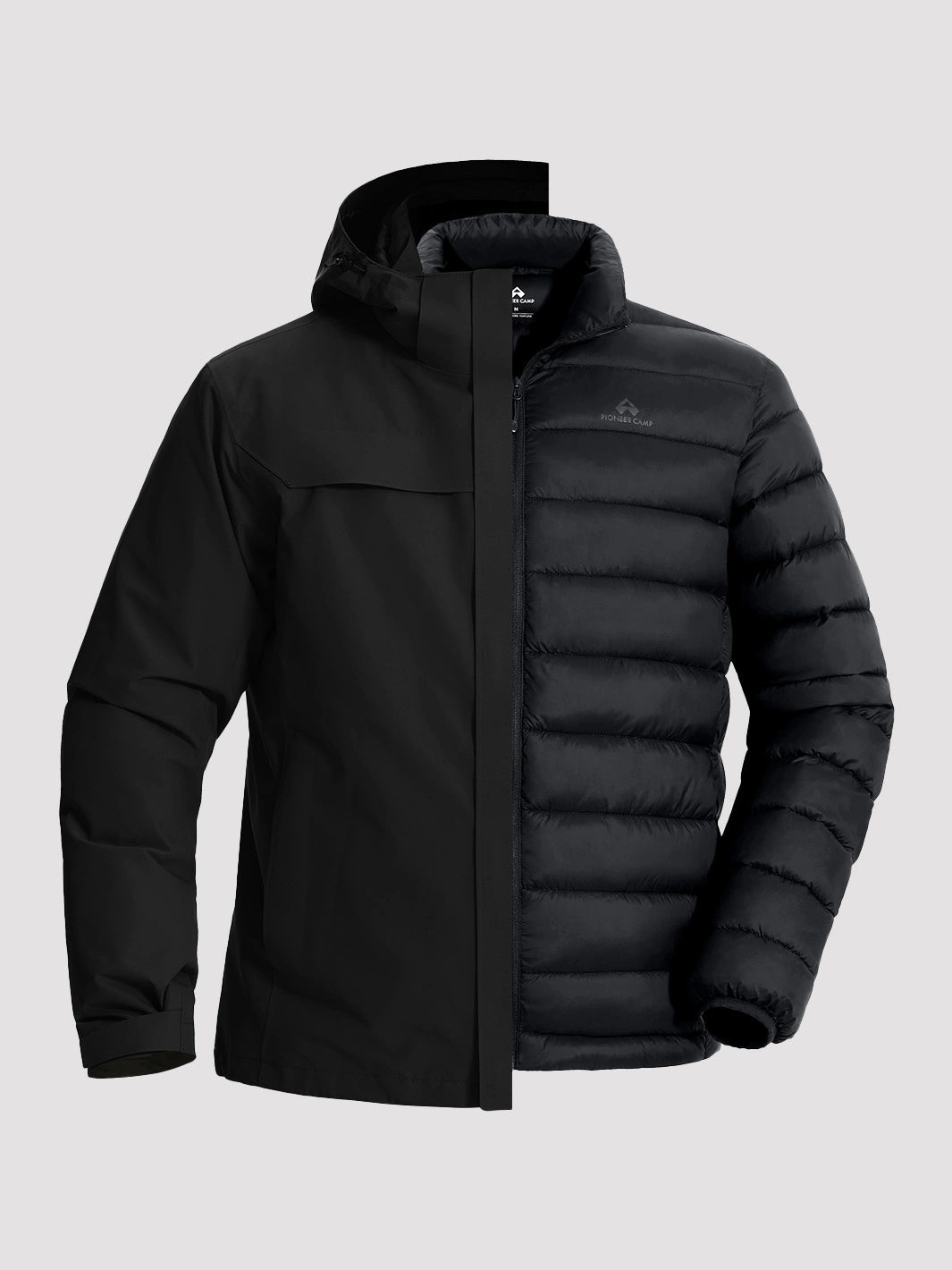 Men's 3-in-1 Waterproof Ski Jacket with Puffer Liner PIONEER CAMP