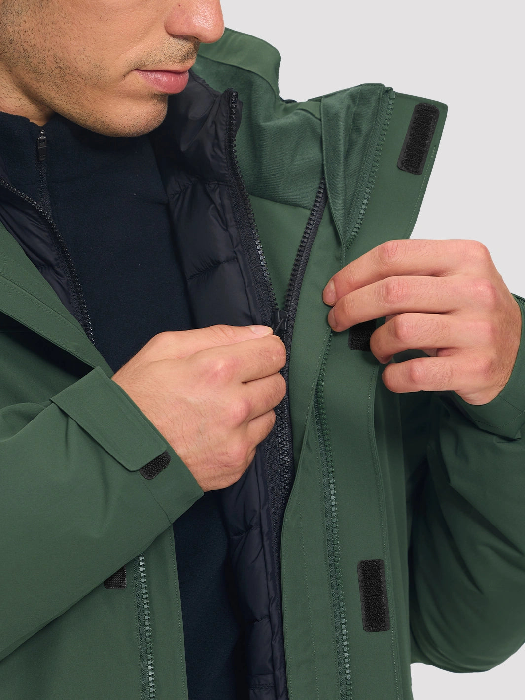 Men's 3-in-1 Waterproof Ski Jacket with Puffer Liner PIONEER CAMP