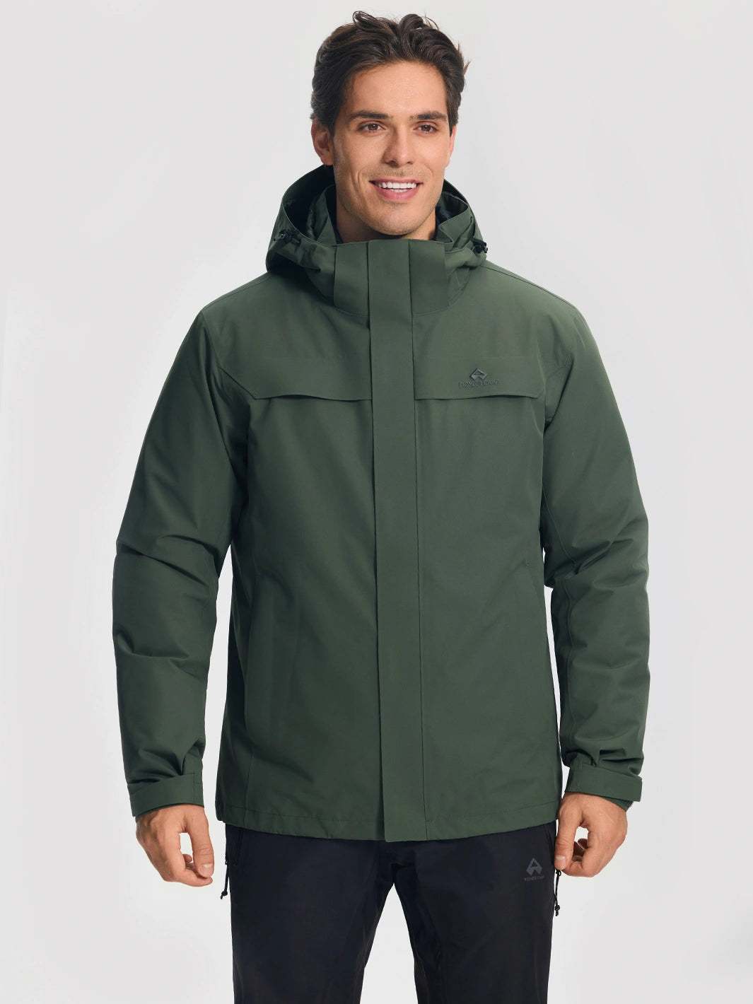 Men's 3-in-1 Waterproof Ski Jacket with Puffer Liner