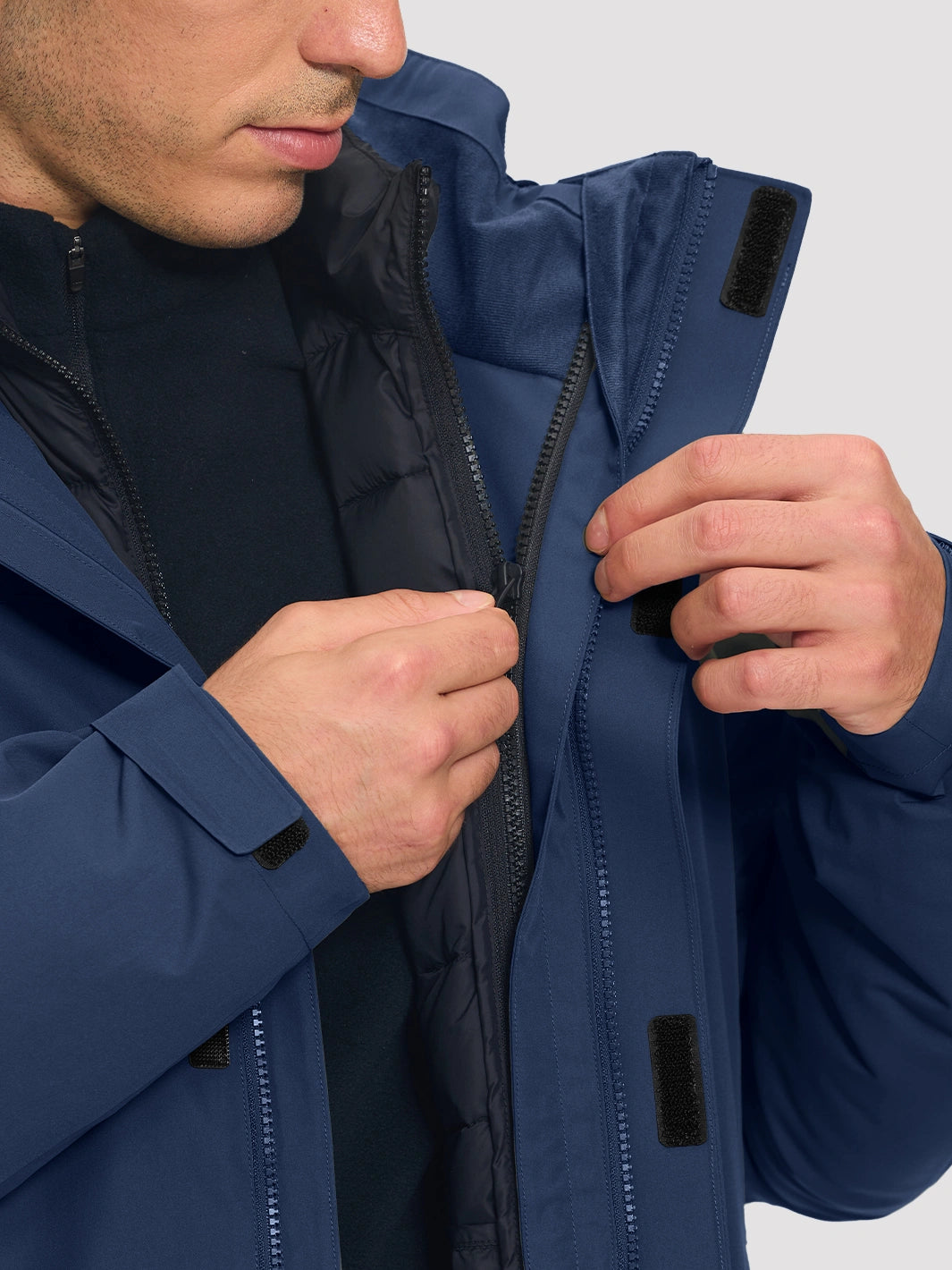 Men's 3-in-1 Waterproof Ski Jacket with Puffer Liner PIONEER CAMP