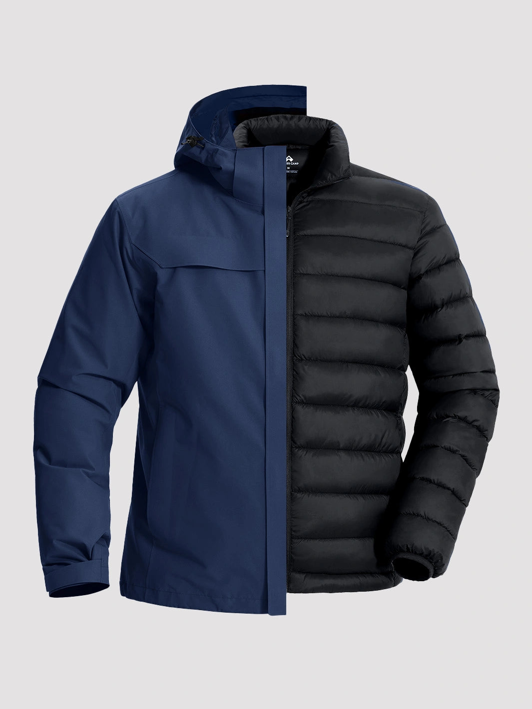 Men's 3-in-1 Waterproof Ski Jacket with Puffer Liner PIONEER CAMP